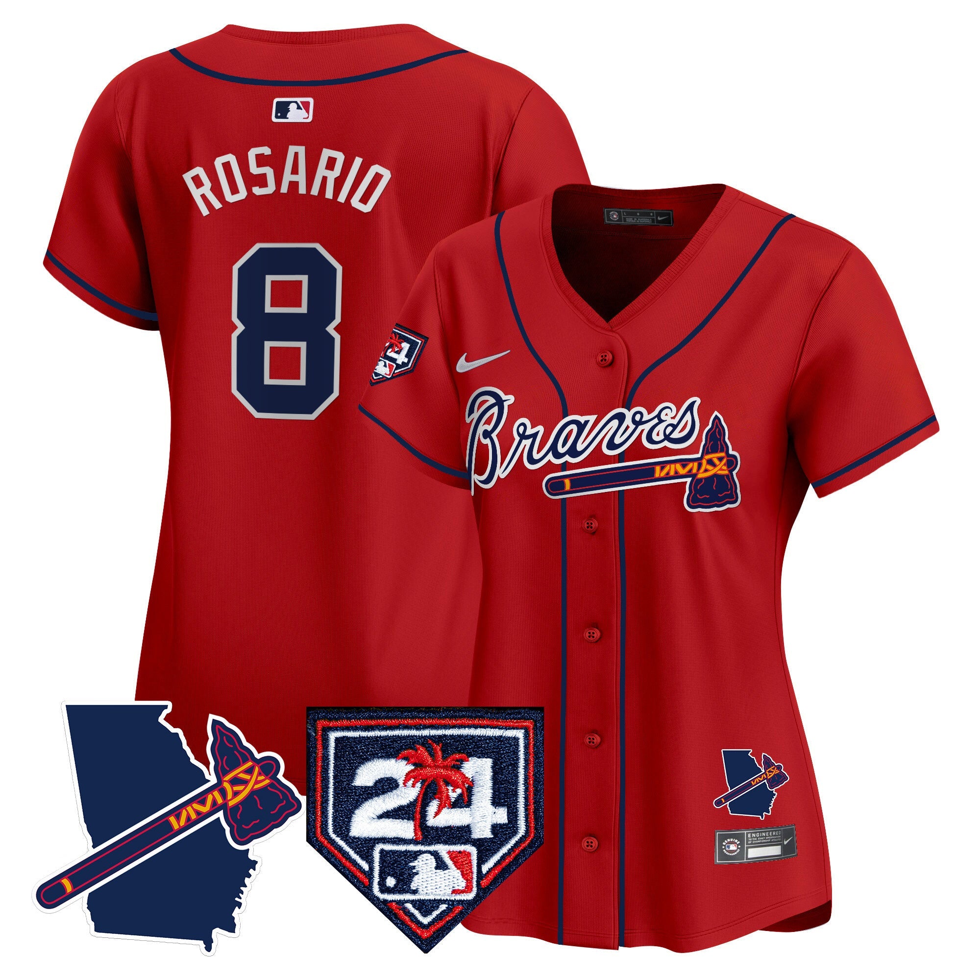 Women’s Atlanta 2024 Spring Training & Georgia Patch Vapor Premier Limited Jersey