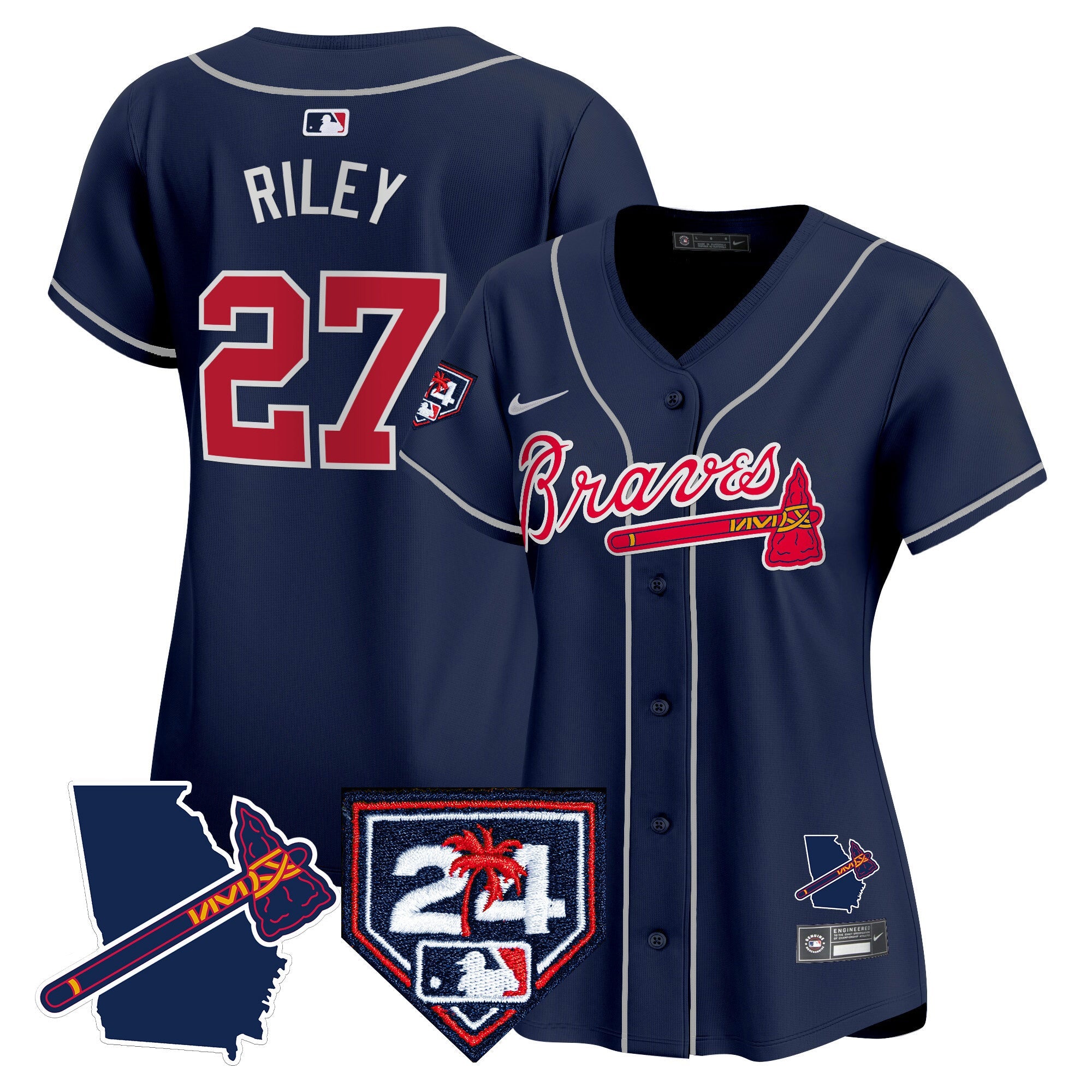 Women’s Atlanta 2024 Spring Training & Georgia Patch Vapor Premier Limited Jersey