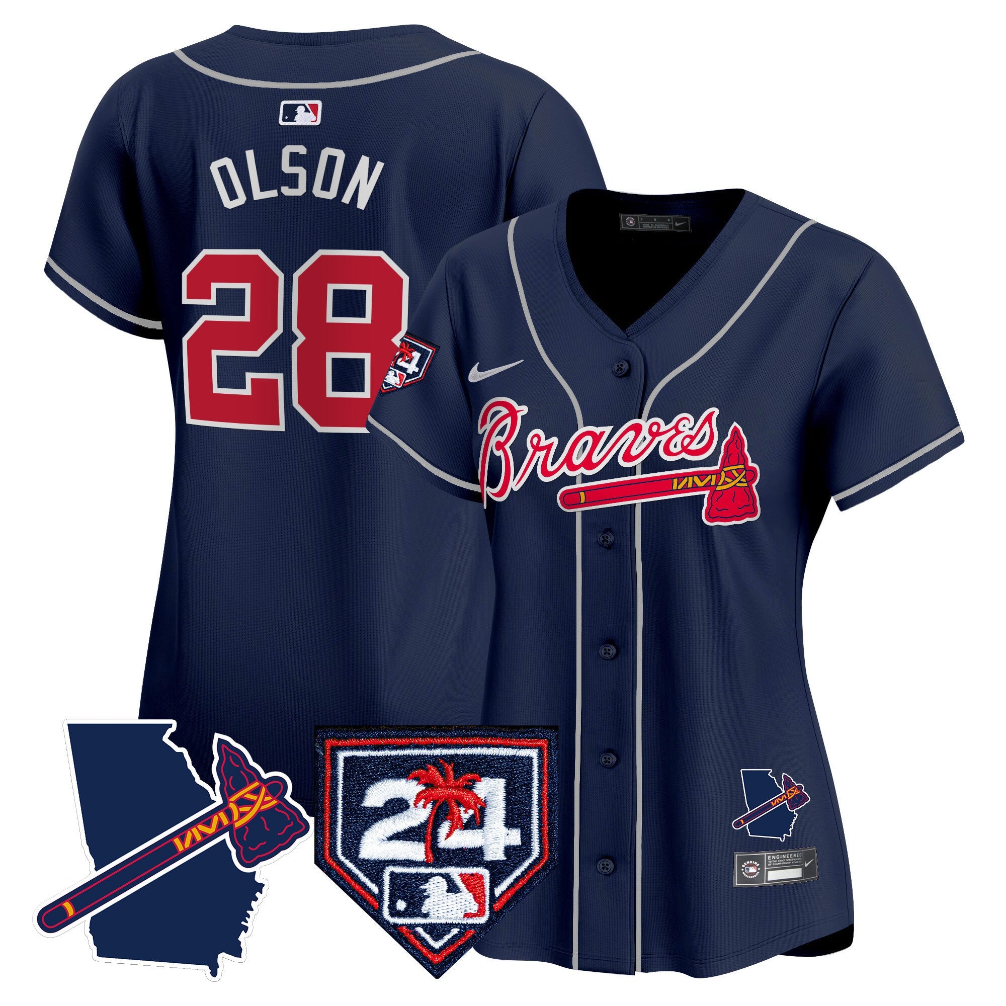 Women’s Atlanta 2024 Spring Training & Georgia Patch Vapor Premier Limited Jersey