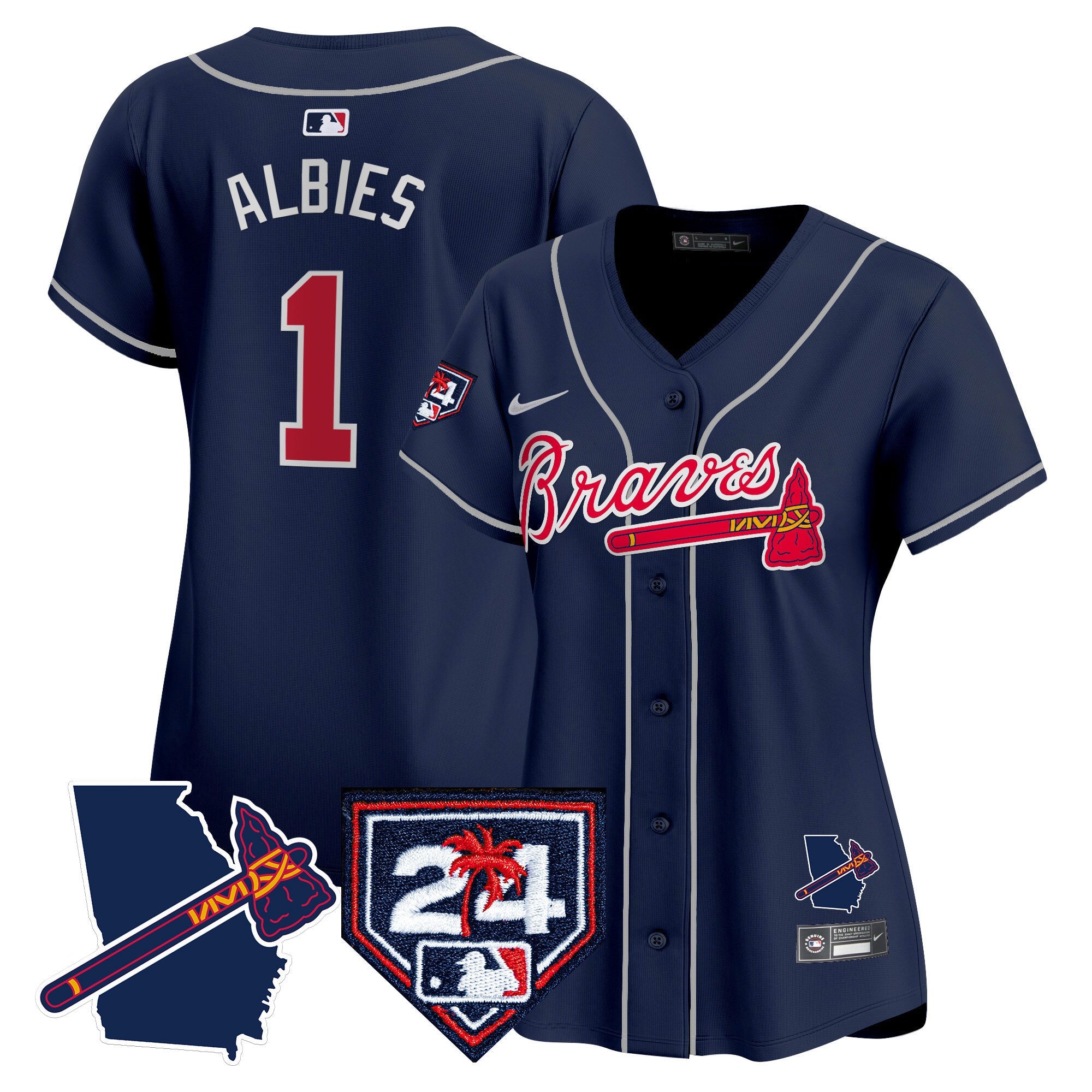 Women’s Atlanta 2024 Spring Training & Georgia Patch Vapor Premier Limited Jersey