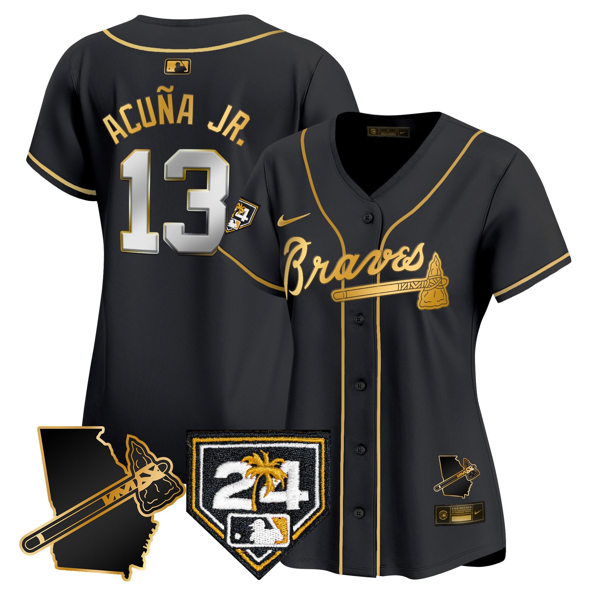 Women’s Atlanta 2024 Spring Training & Georgia Patch Vapor Premier Limited Jersey