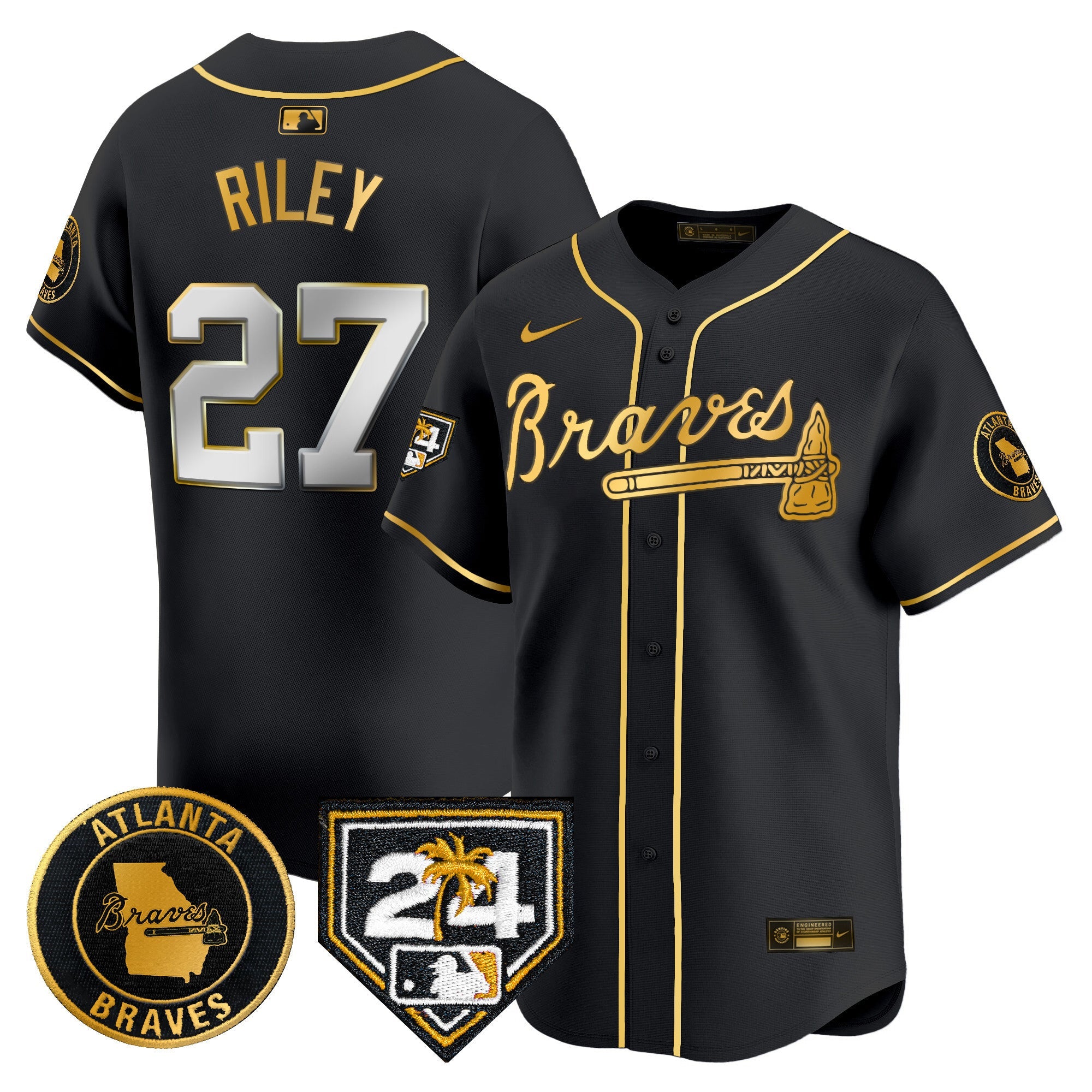 Men’s Atlanta 2024 Spring Training Patch Vapor Premier Limited Jersey