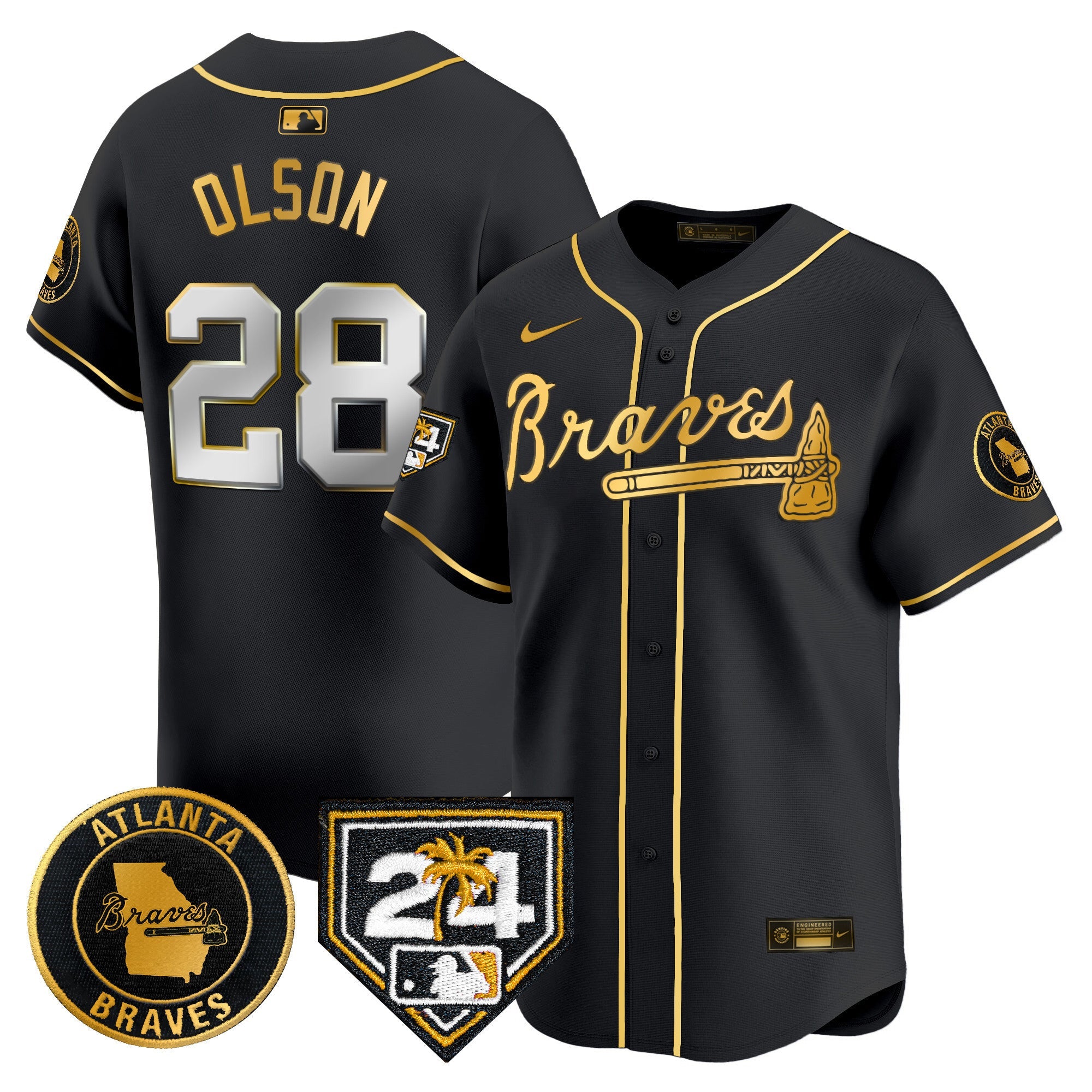 Men’s Atlanta 2024 Spring Training Patch Vapor Premier Limited Jersey