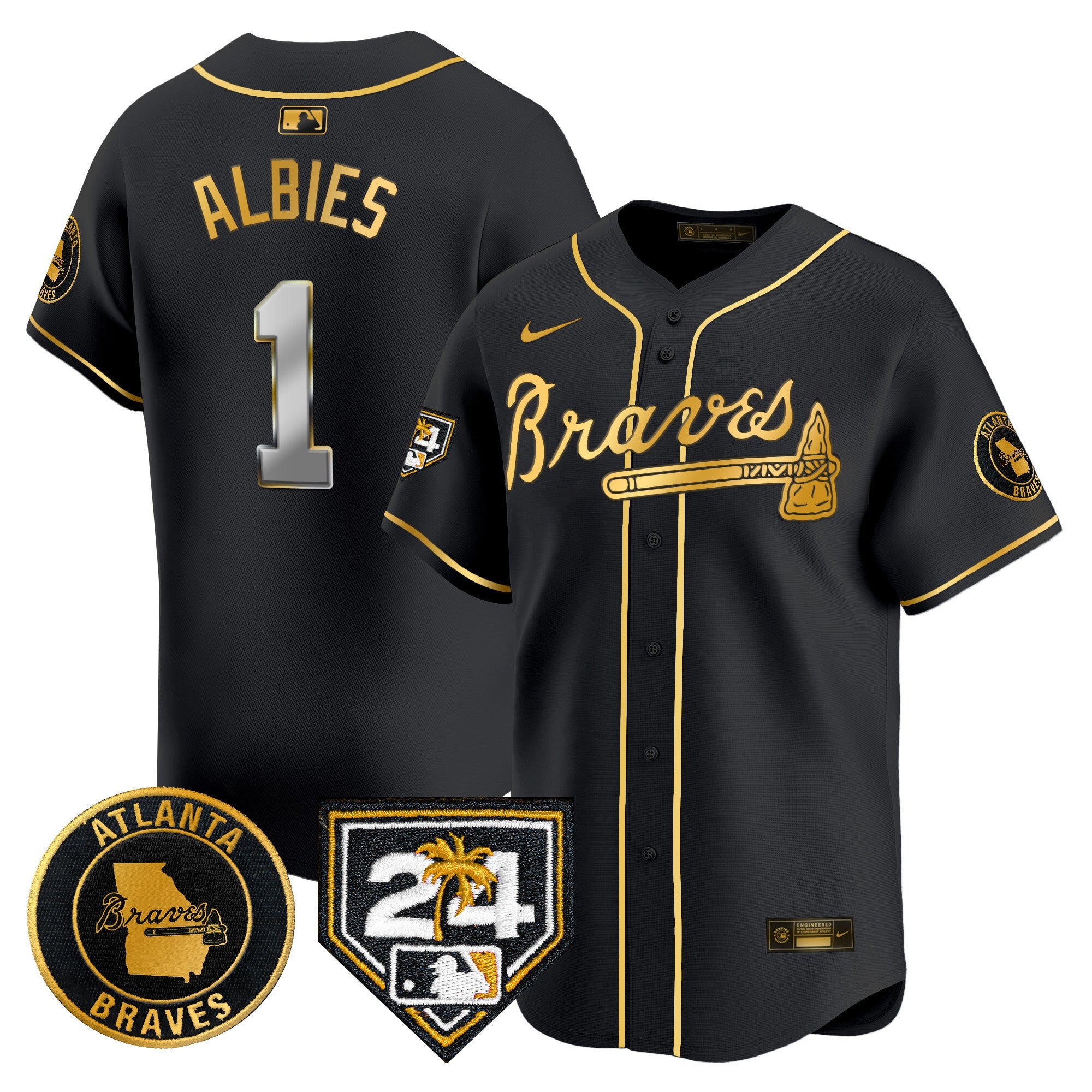 Men’s Atlanta 2024 Spring Training Patch Vapor Premier Limited Jersey