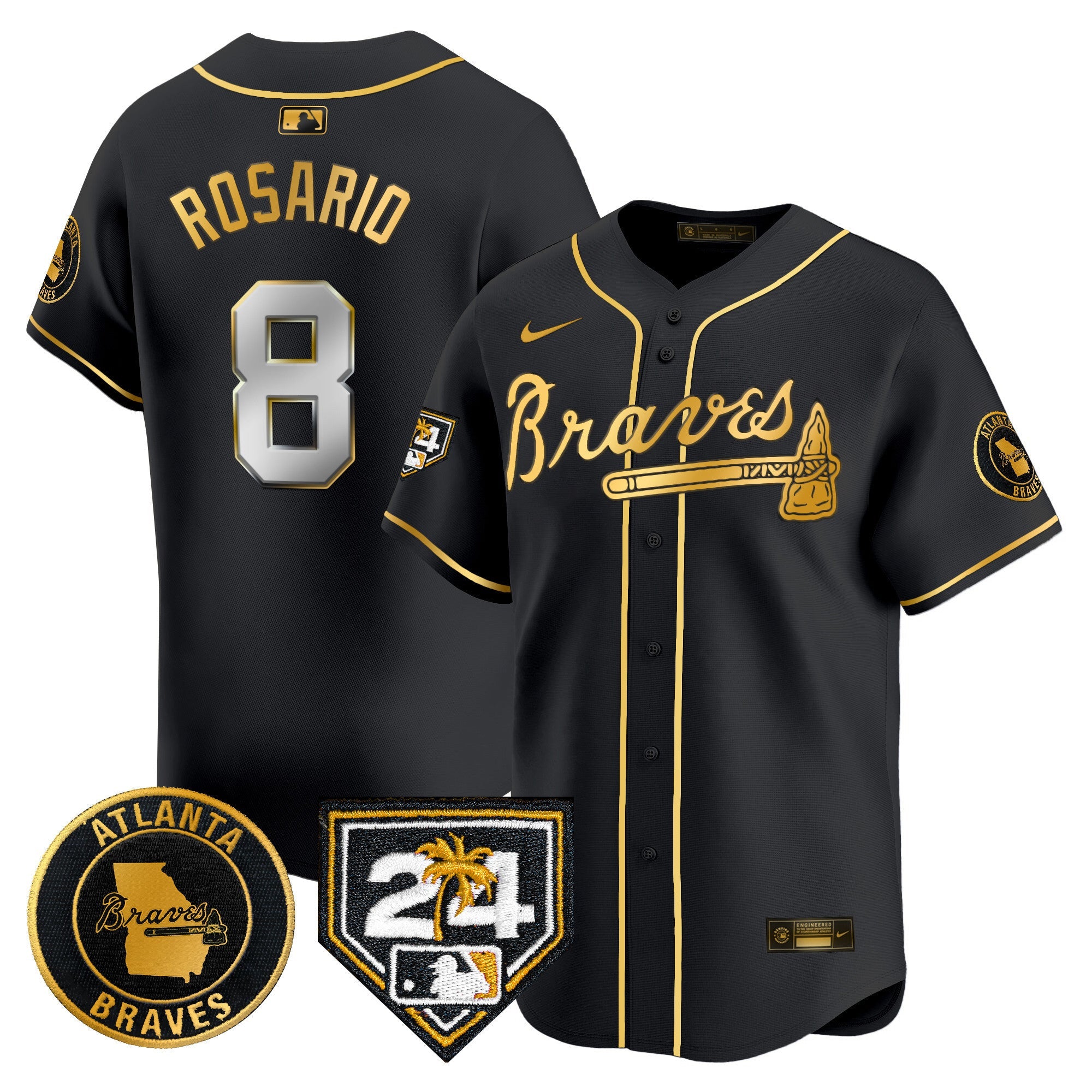 Men’s Atlanta 2024 Spring Training Patch Vapor Premier Limited Jersey