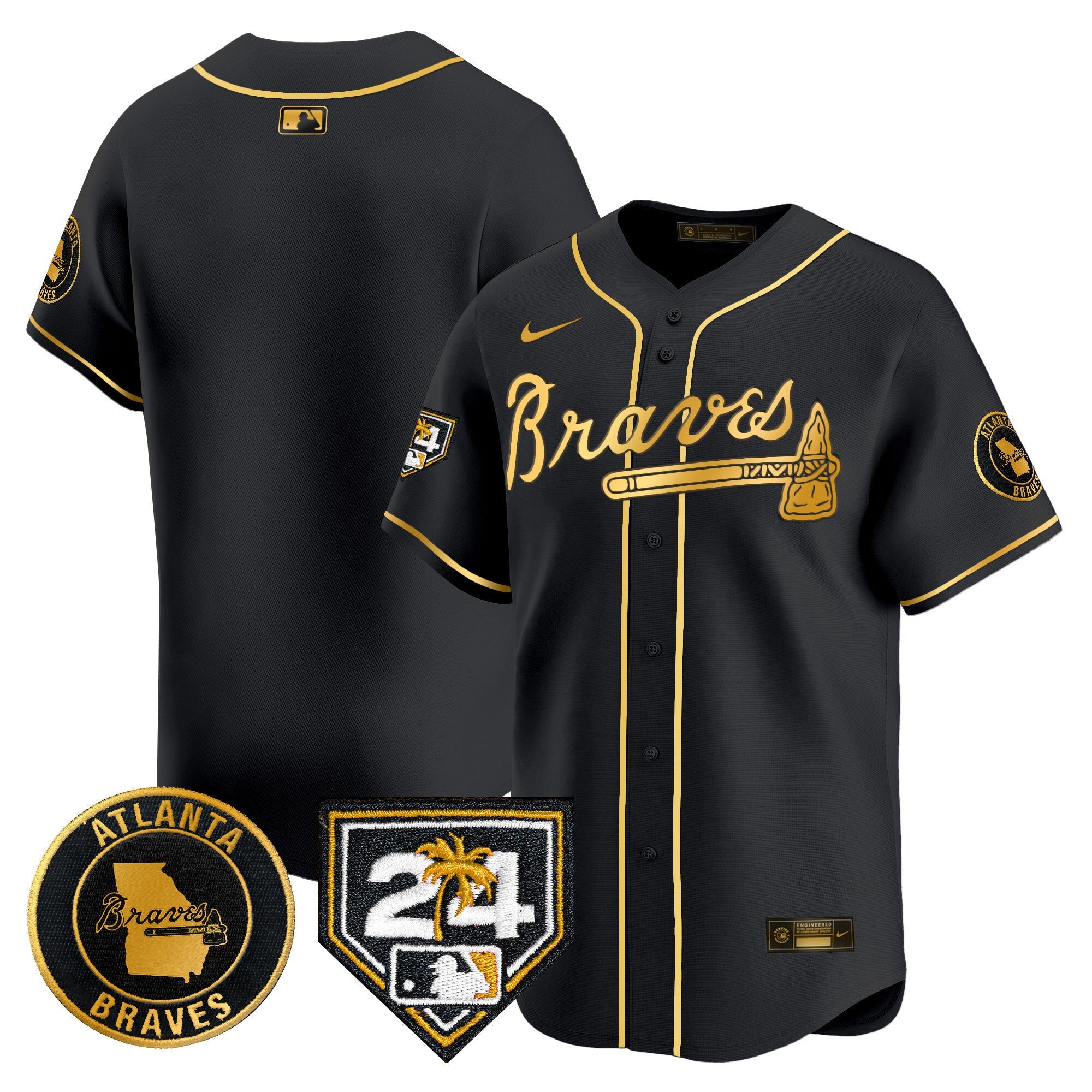 Men’s Atlanta 2024 Spring Training Patch Vapor Premier Limited Jersey