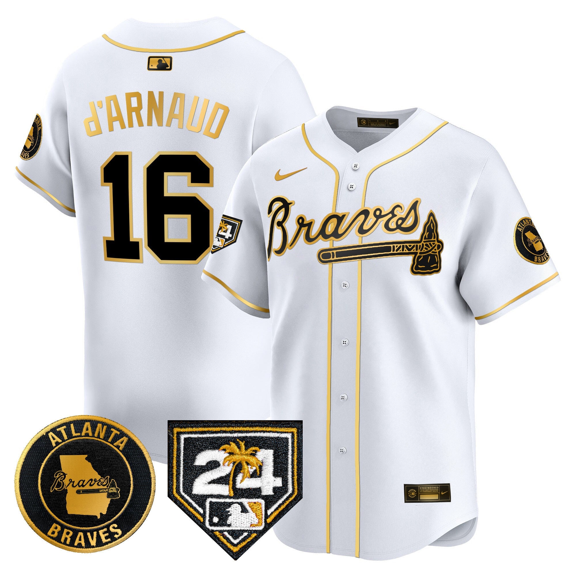 Men’s Atlanta 2024 Spring Training Patch Vapor Premier Limited Jersey