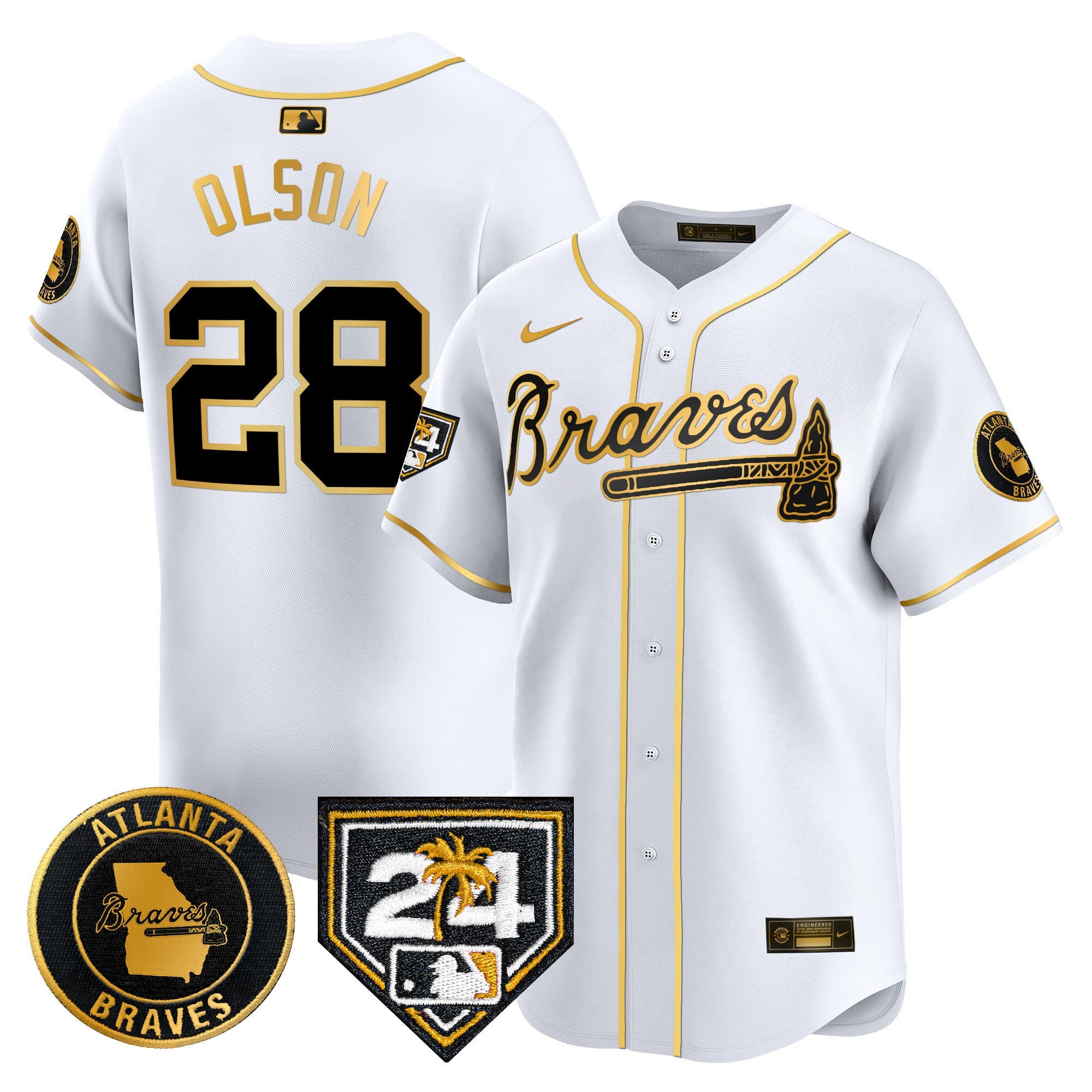 Men’s Atlanta 2024 Spring Training Patch Vapor Premier Limited Jersey