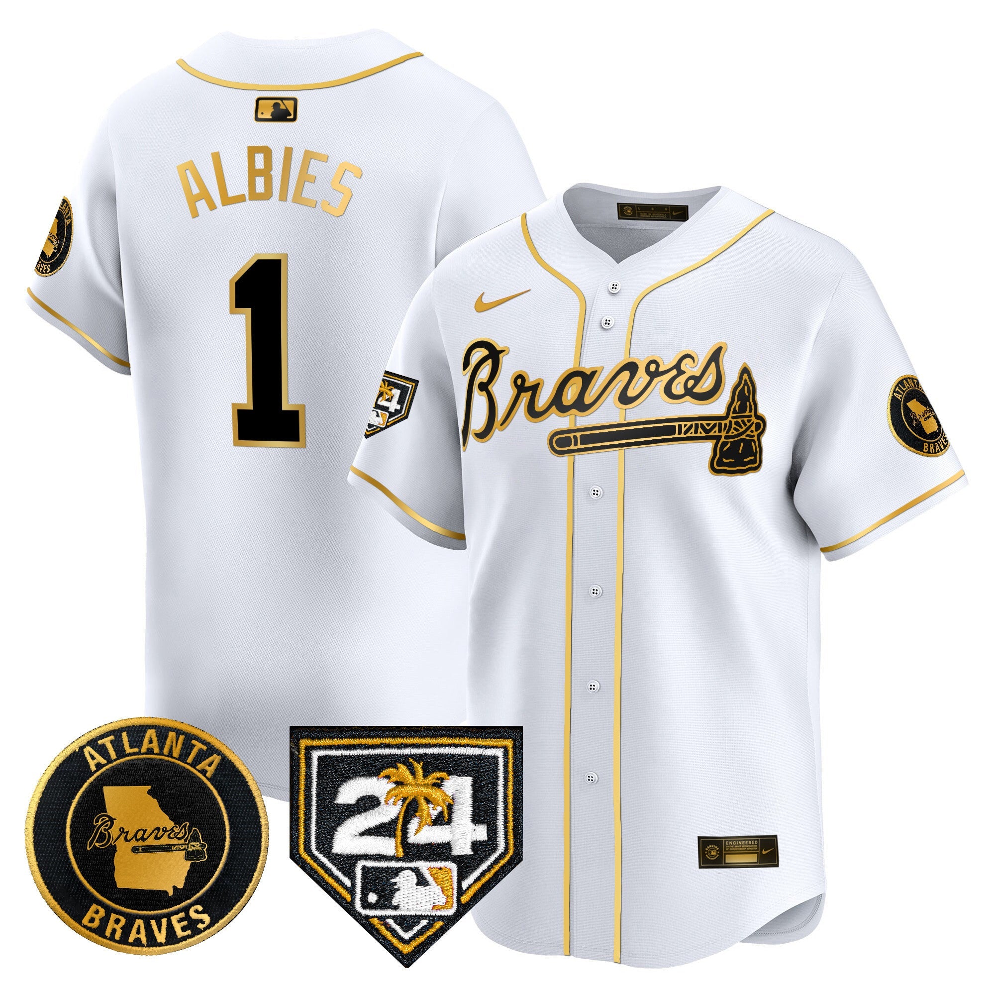 Men’s Atlanta 2024 Spring Training Patch Vapor Premier Limited Jersey