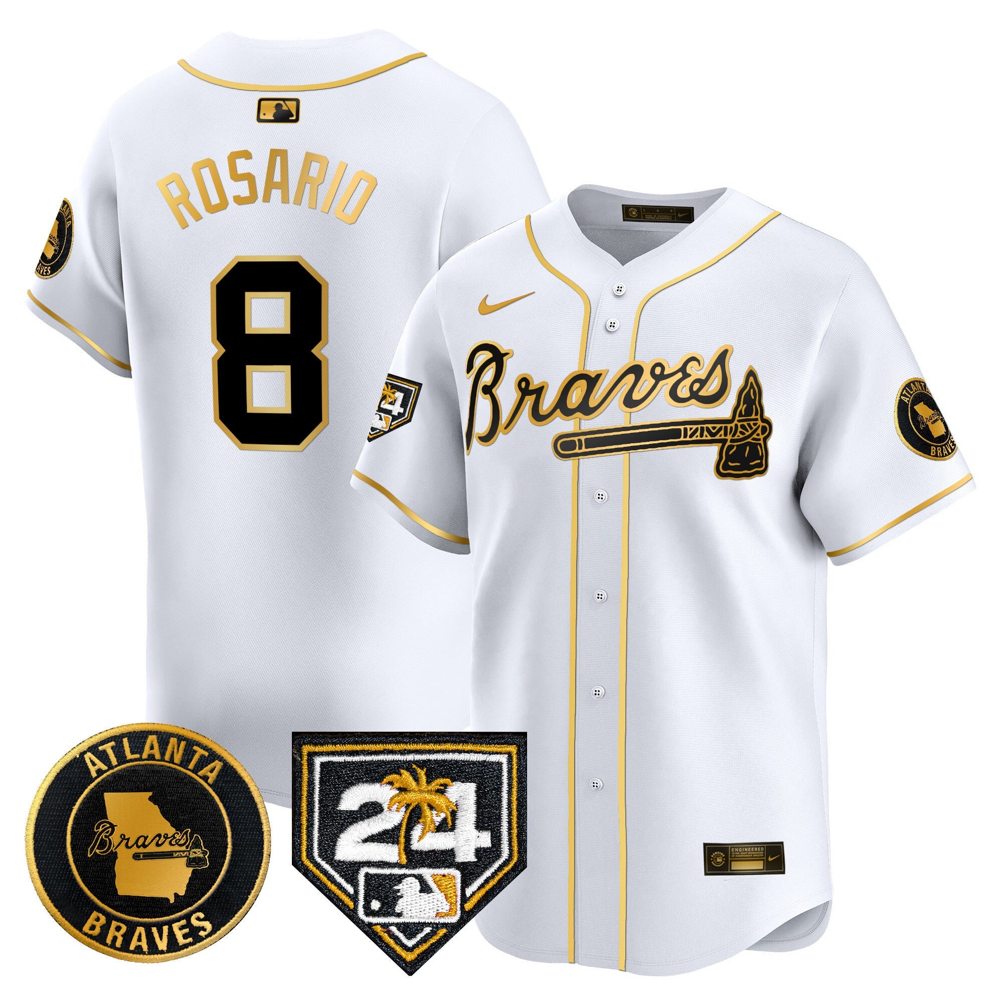 Men’s Atlanta 2024 Spring Training Patch Vapor Premier Limited Jersey