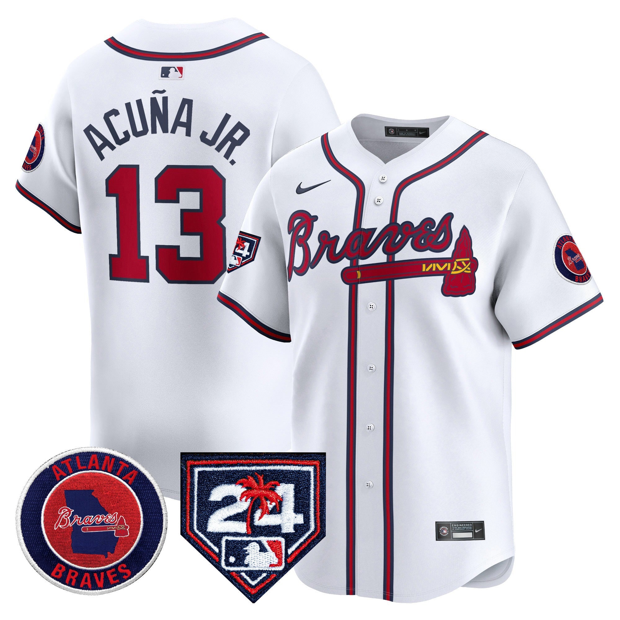 Men’s Atlanta 2024 Spring Training Patch Vapor Premier Limited Jersey