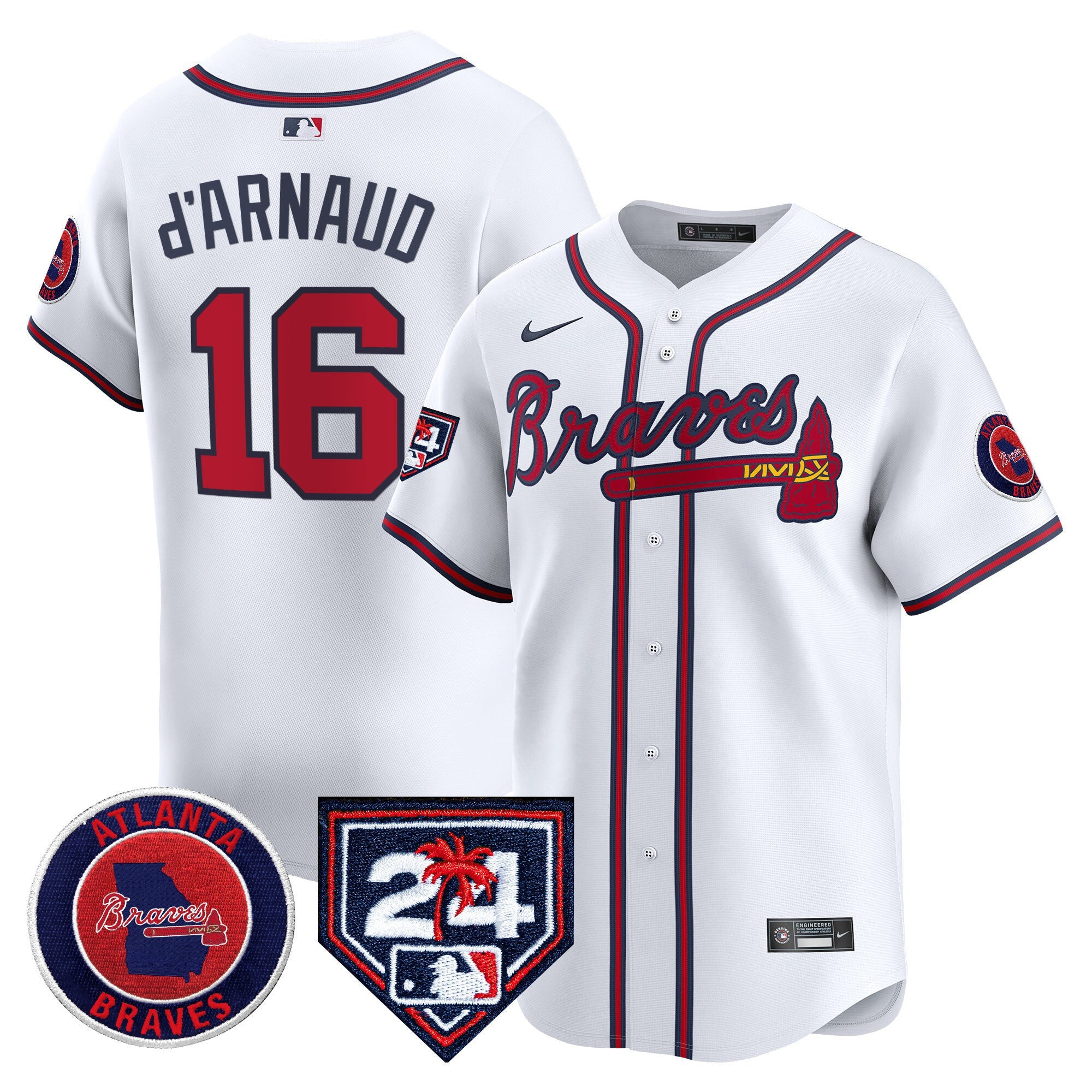 Men’s Atlanta 2024 Spring Training Patch Vapor Premier Limited Jersey