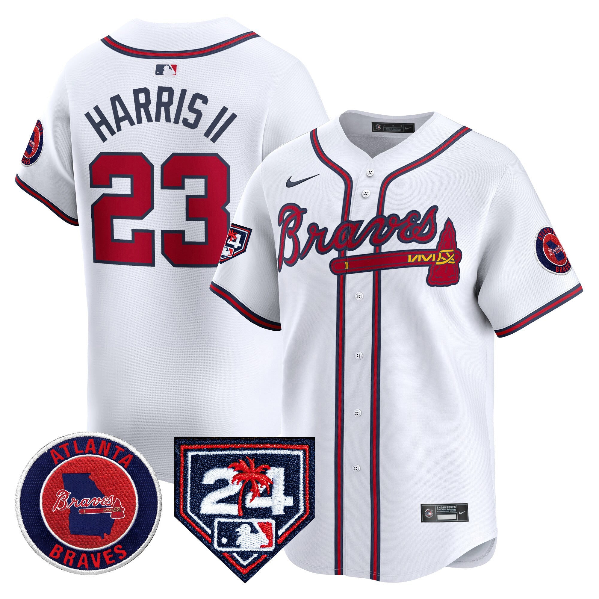 Men’s Atlanta 2024 Spring Training Patch Vapor Premier Limited Jersey
