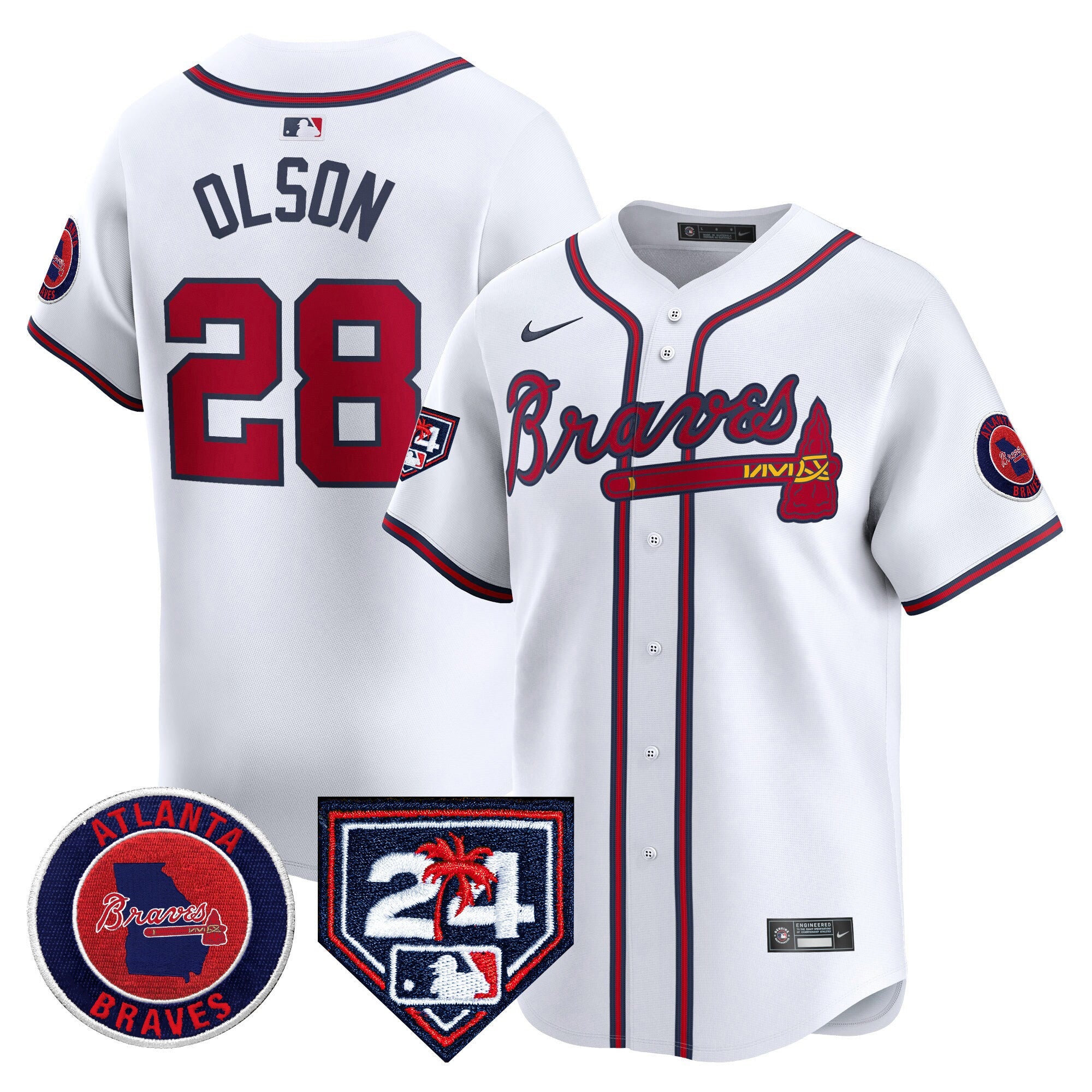 Men’s Atlanta 2024 Spring Training Patch Vapor Premier Limited Jersey