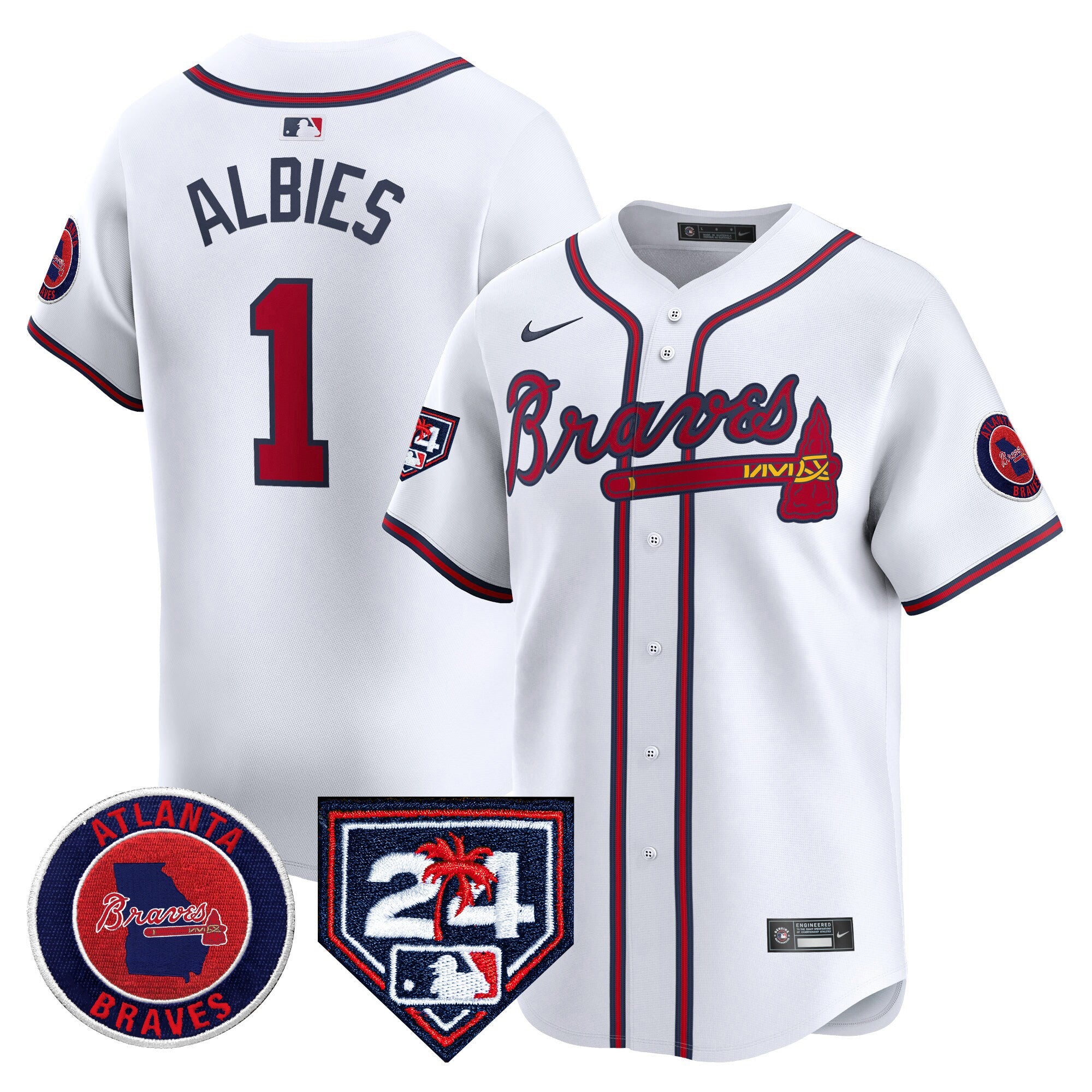 Men’s Atlanta 2024 Spring Training Patch Vapor Premier Limited Jersey