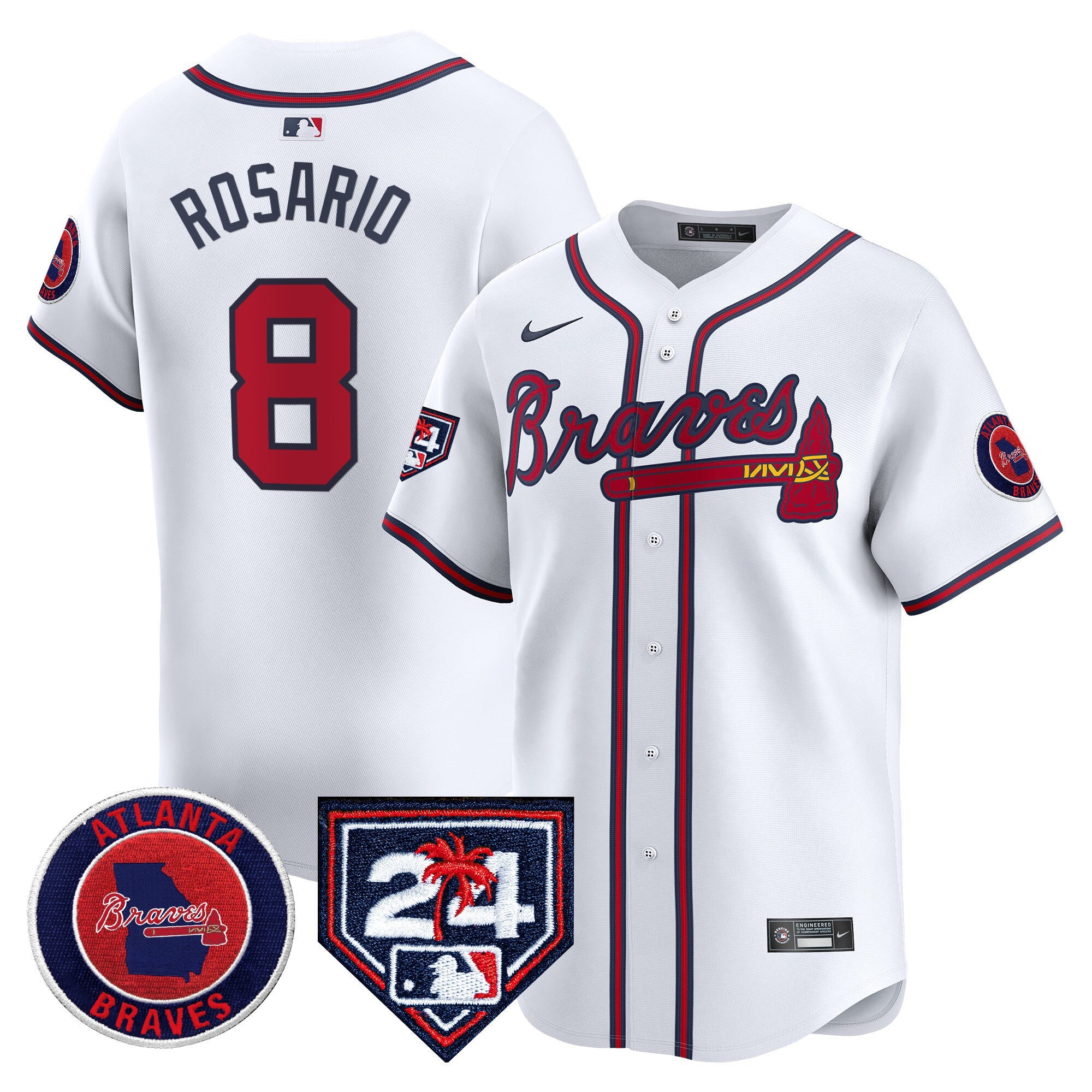 Men’s Atlanta 2024 Spring Training Patch Vapor Premier Limited Jersey