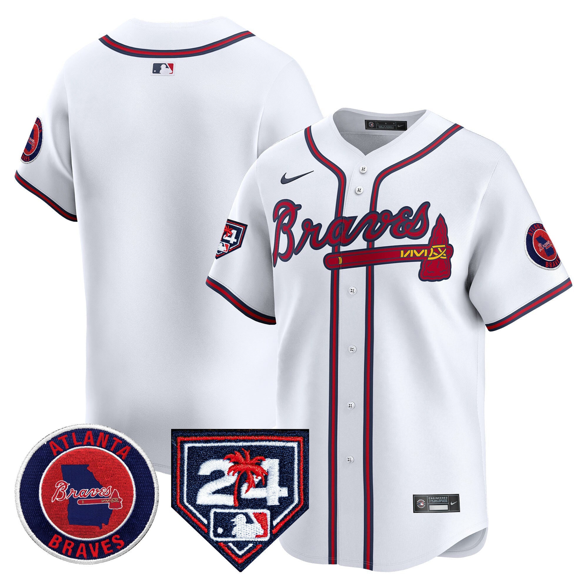 Men’s Atlanta 2024 Spring Training Patch Vapor Premier Limited Jersey