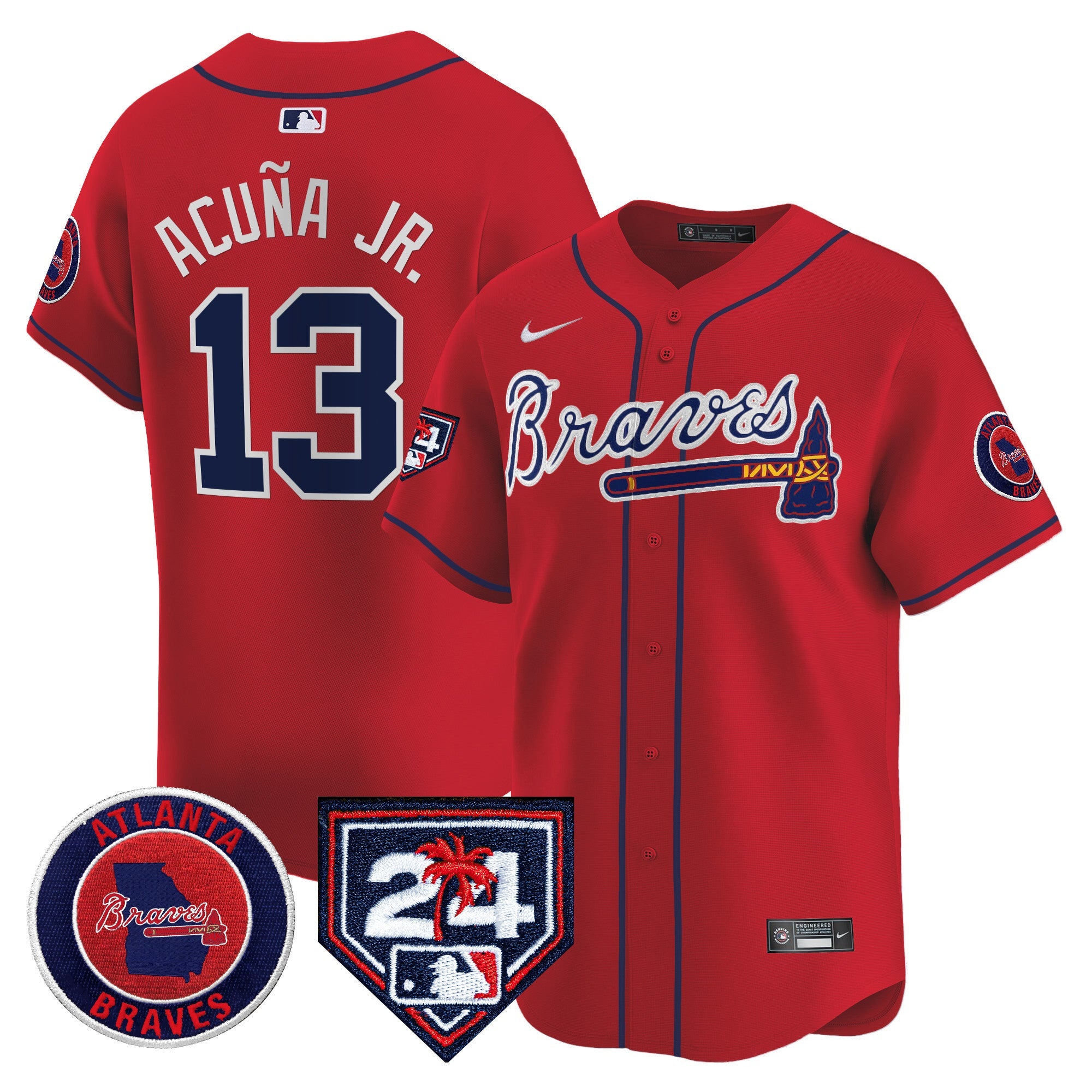 Men’s Atlanta 2024 Spring Training Patch Vapor Premier Limited Jersey