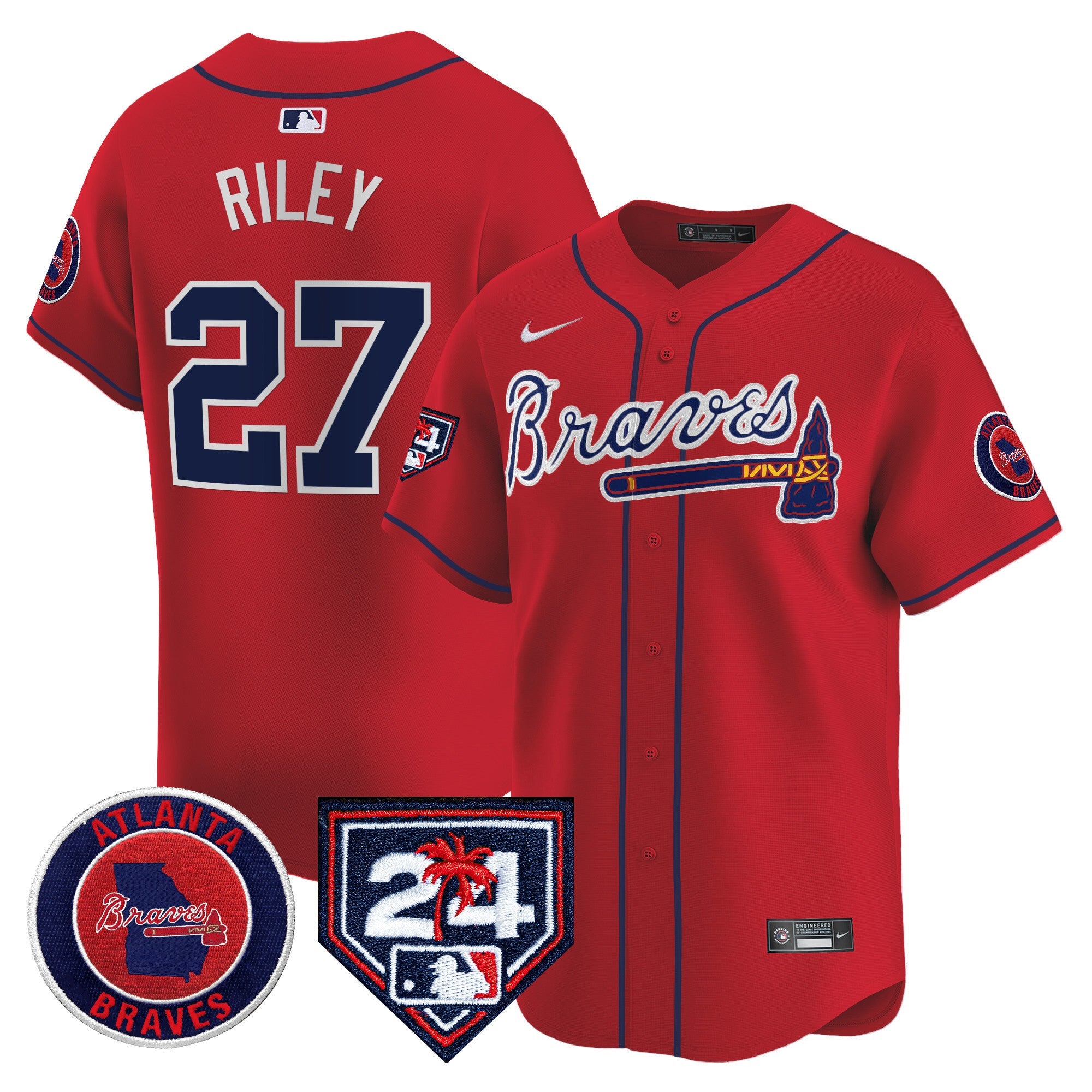 Men’s Atlanta 2024 Spring Training Patch Vapor Premier Limited Jersey