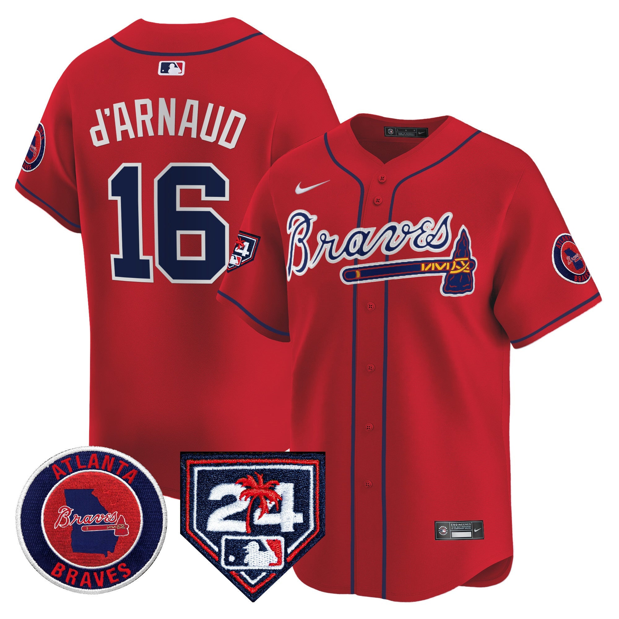 Men’s Atlanta 2024 Spring Training Patch Vapor Premier Limited Jersey