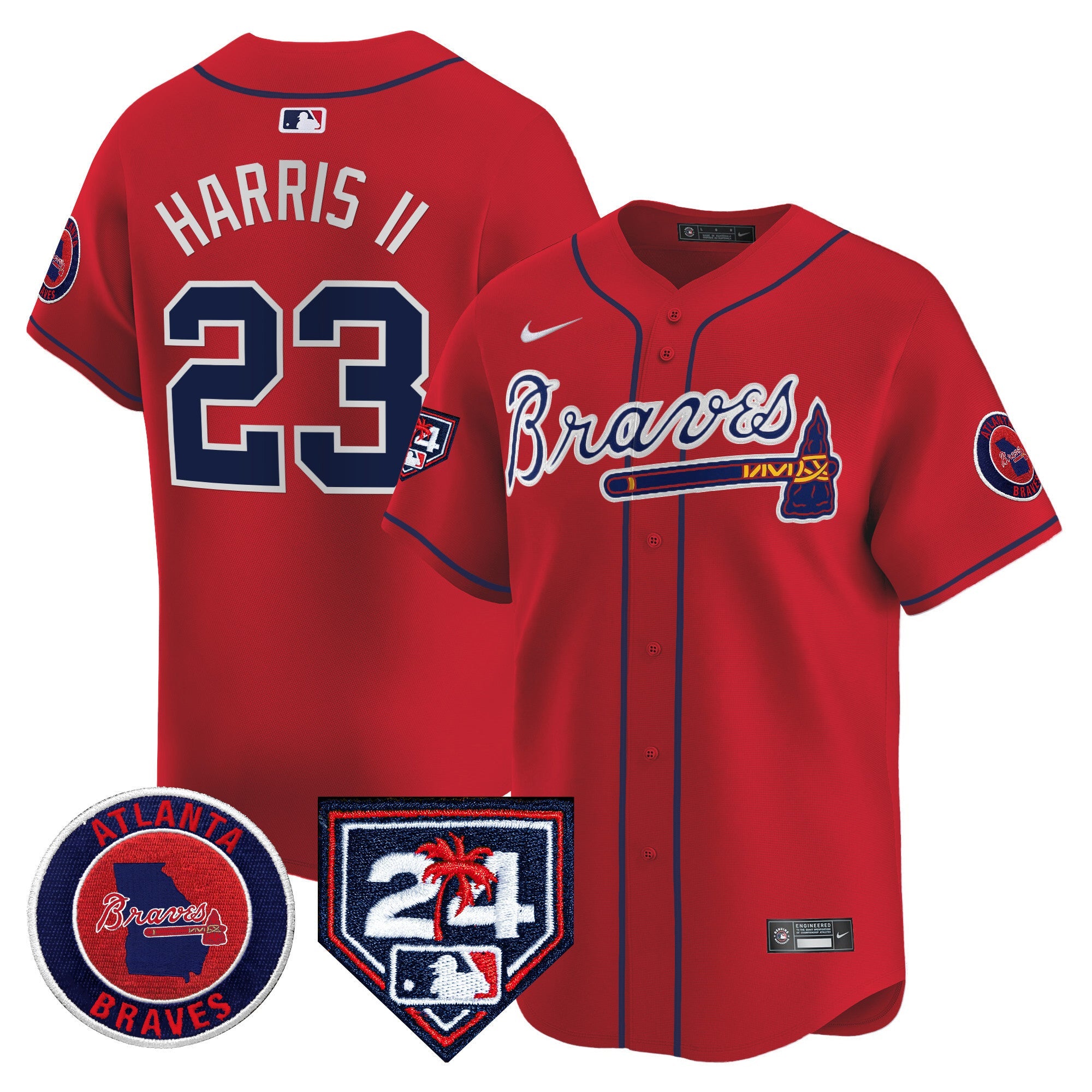 Men’s Atlanta 2024 Spring Training Patch Vapor Premier Limited Jersey