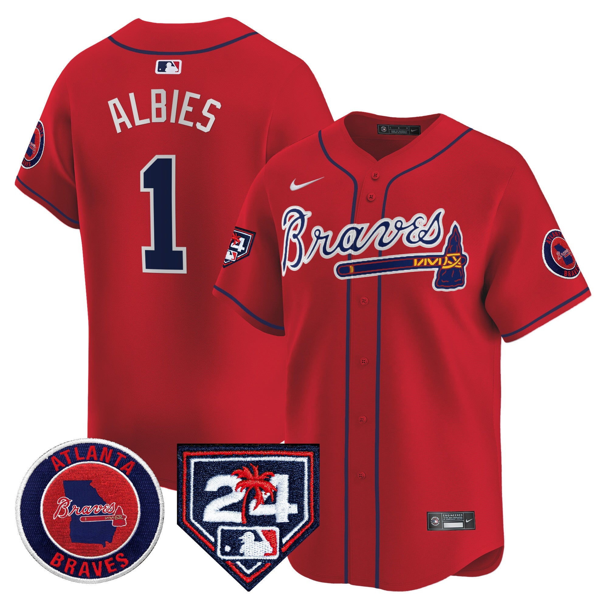Men’s Atlanta 2024 Spring Training Patch Vapor Premier Limited Jersey
