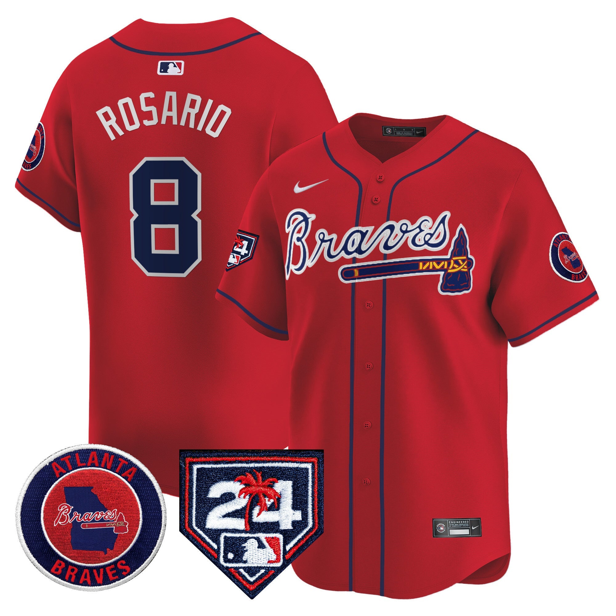 Men’s Atlanta 2024 Spring Training Patch Vapor Premier Limited Jersey
