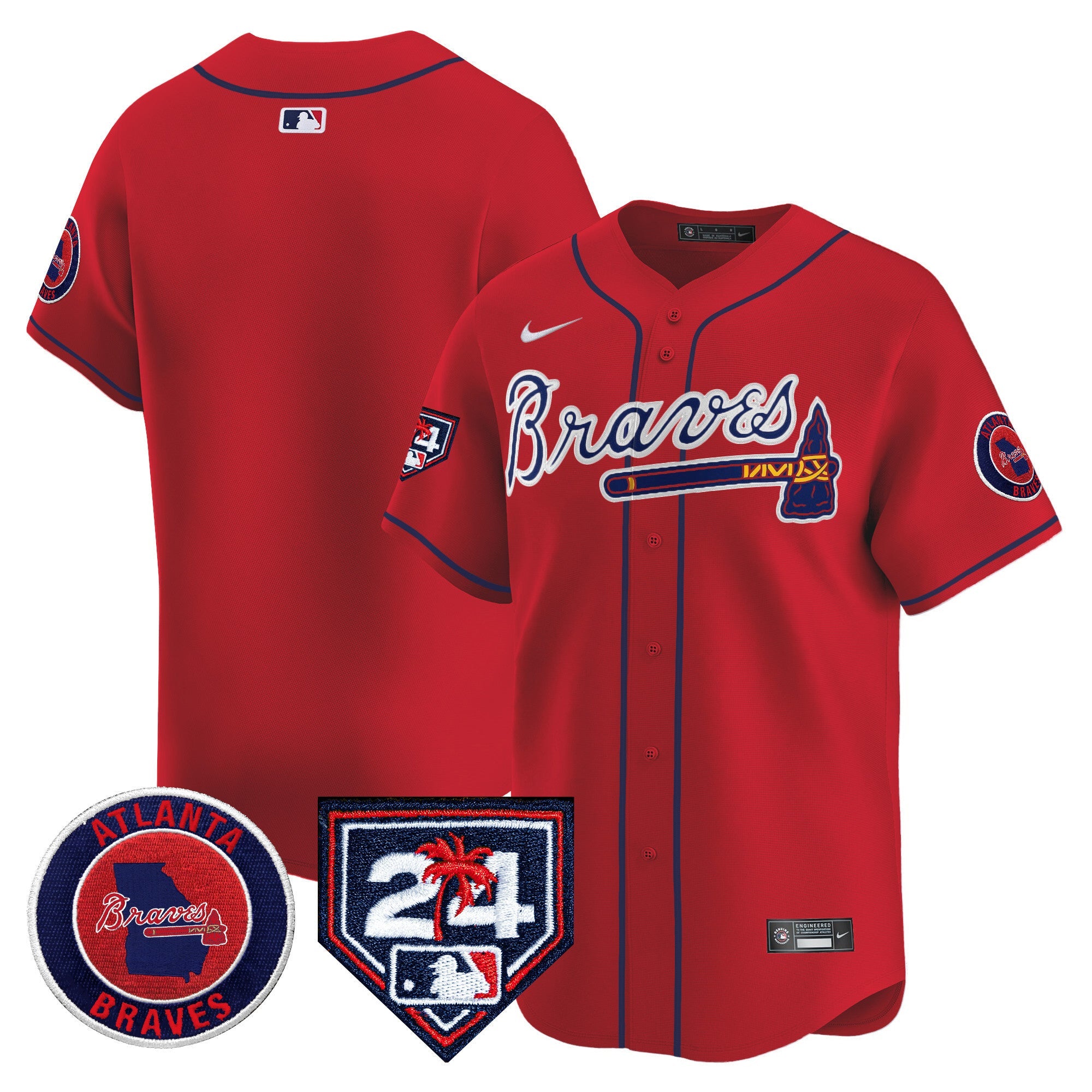 Men’s Atlanta 2024 Spring Training Patch Vapor Premier Limited Jersey