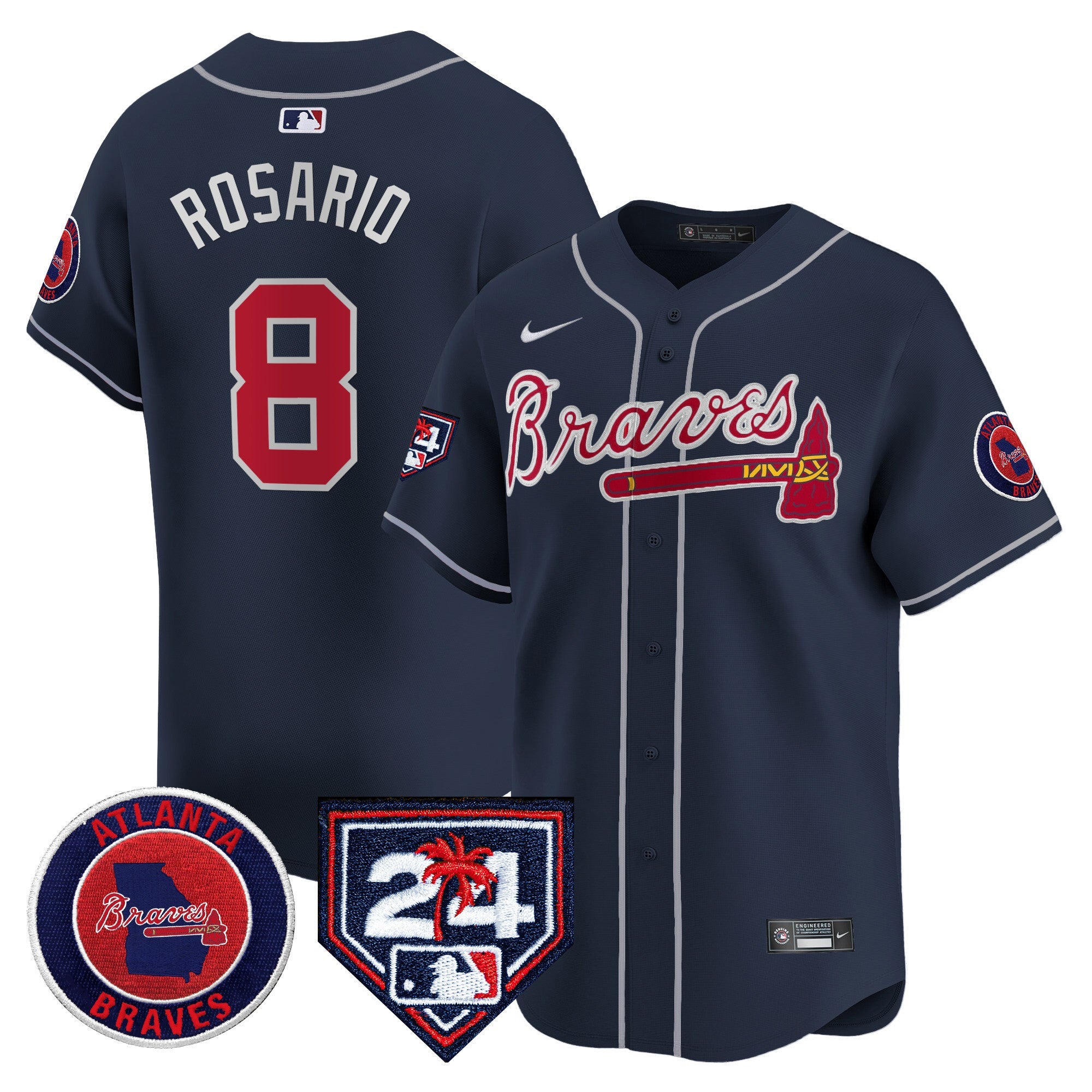 Men’s Atlanta 2024 Spring Training Patch Vapor Premier Limited Jersey