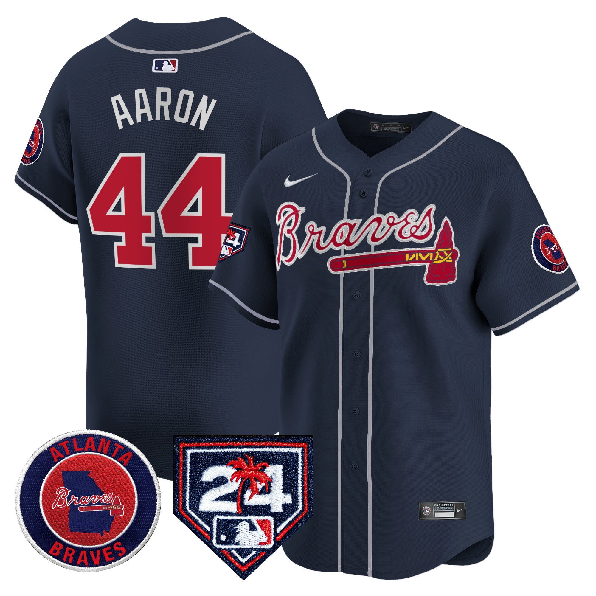 Men’s Atlanta 2024 Spring Training Patch Vapor Premier Limited Jersey