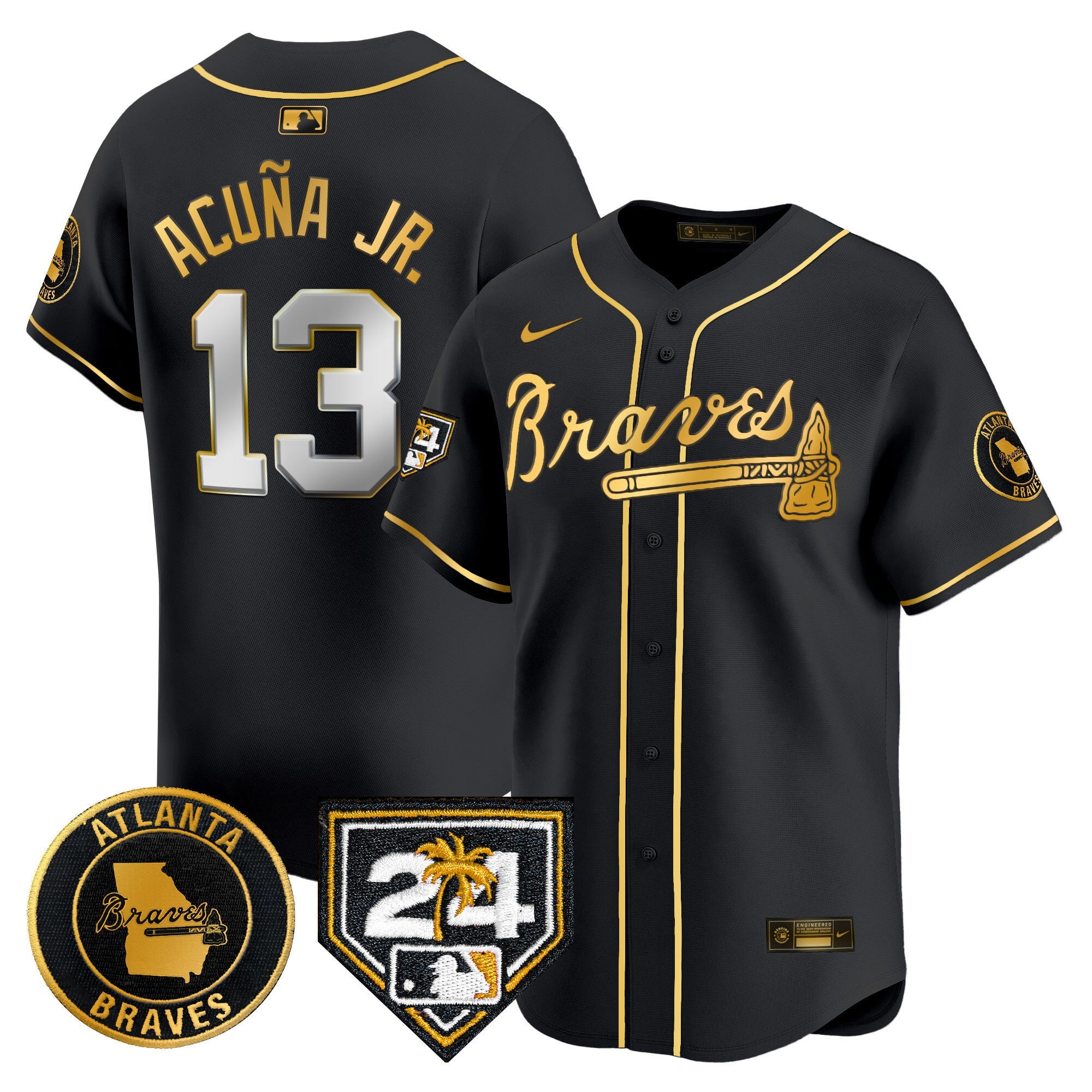 Men’s Atlanta 2024 Spring Training Patch Vapor Premier Limited Jersey