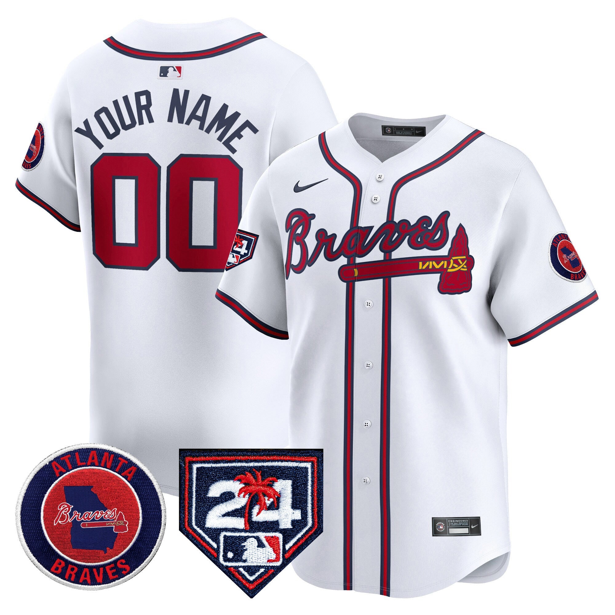 Atlanta 2024 Spring Training Patch Vapor Premier Limited Custom Jersey