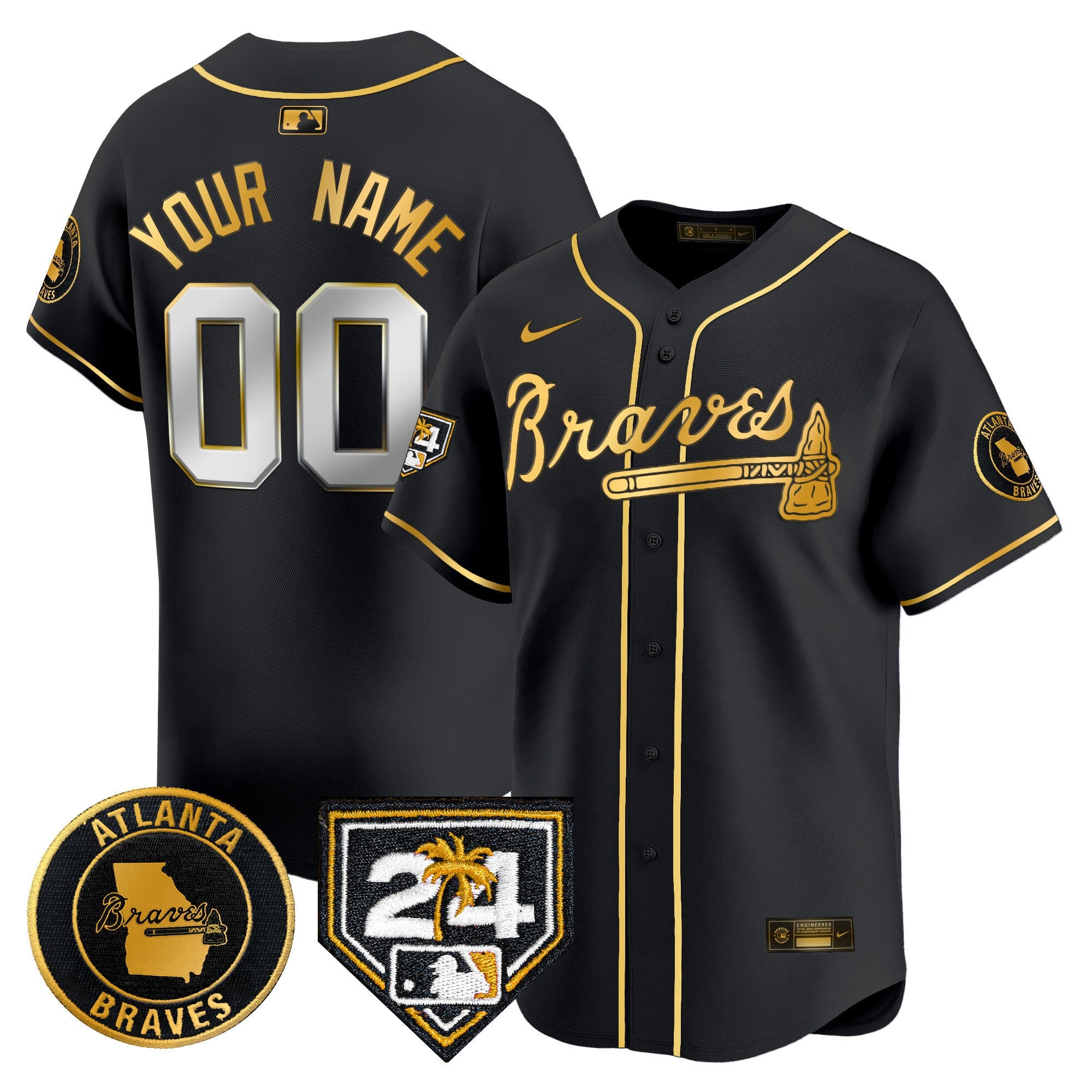 Atlanta 2024 Spring Training Patch Vapor Premier Limited Custom Jersey