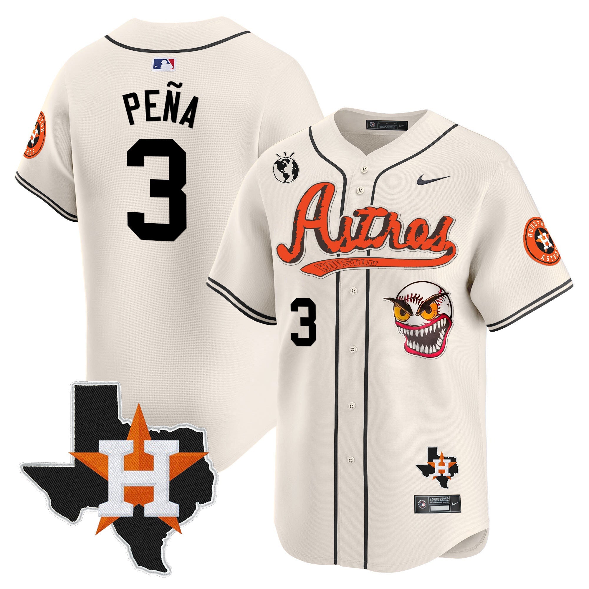 Men’s Houston Cactus Jack Style Vapor Premier Limited Jersey V2 – Stitched