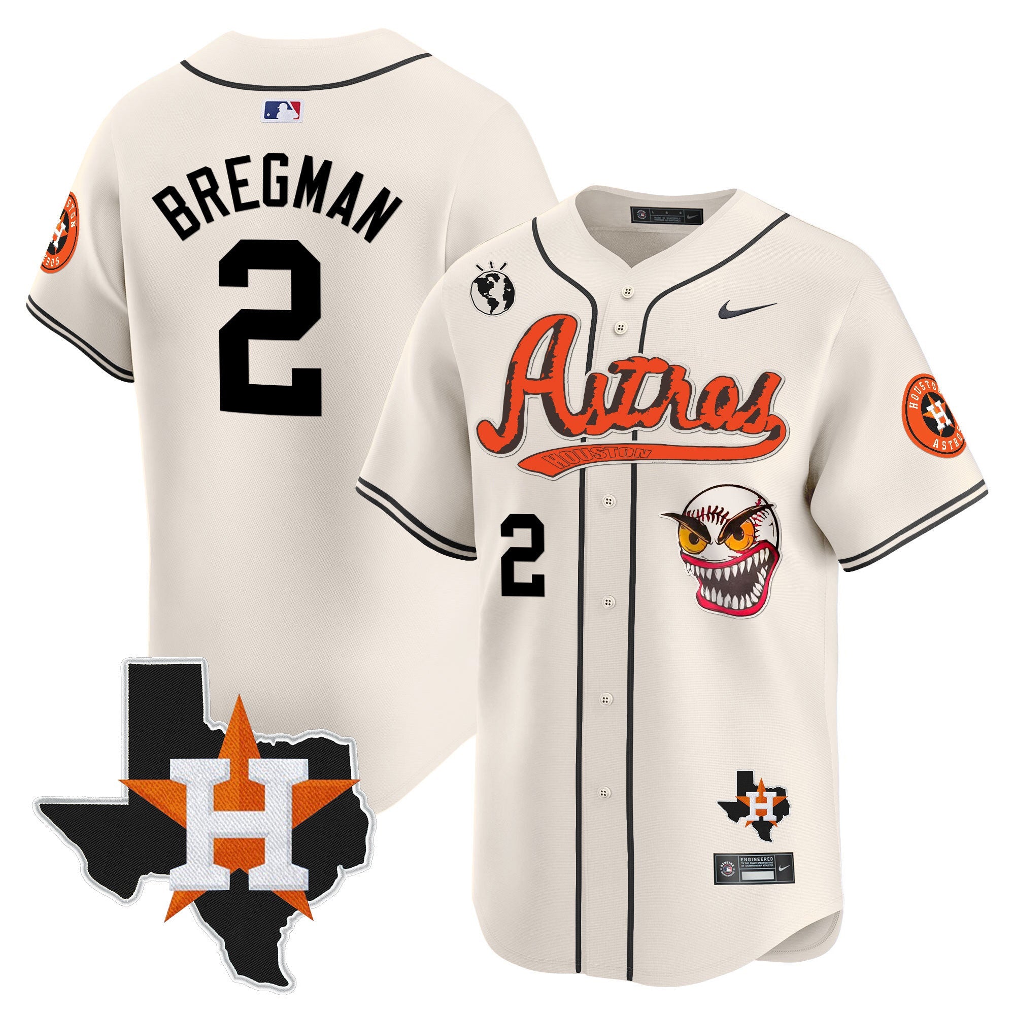 Men’s Houston Cactus Jack Style Vapor Premier Limited Jersey V2 – Stitched