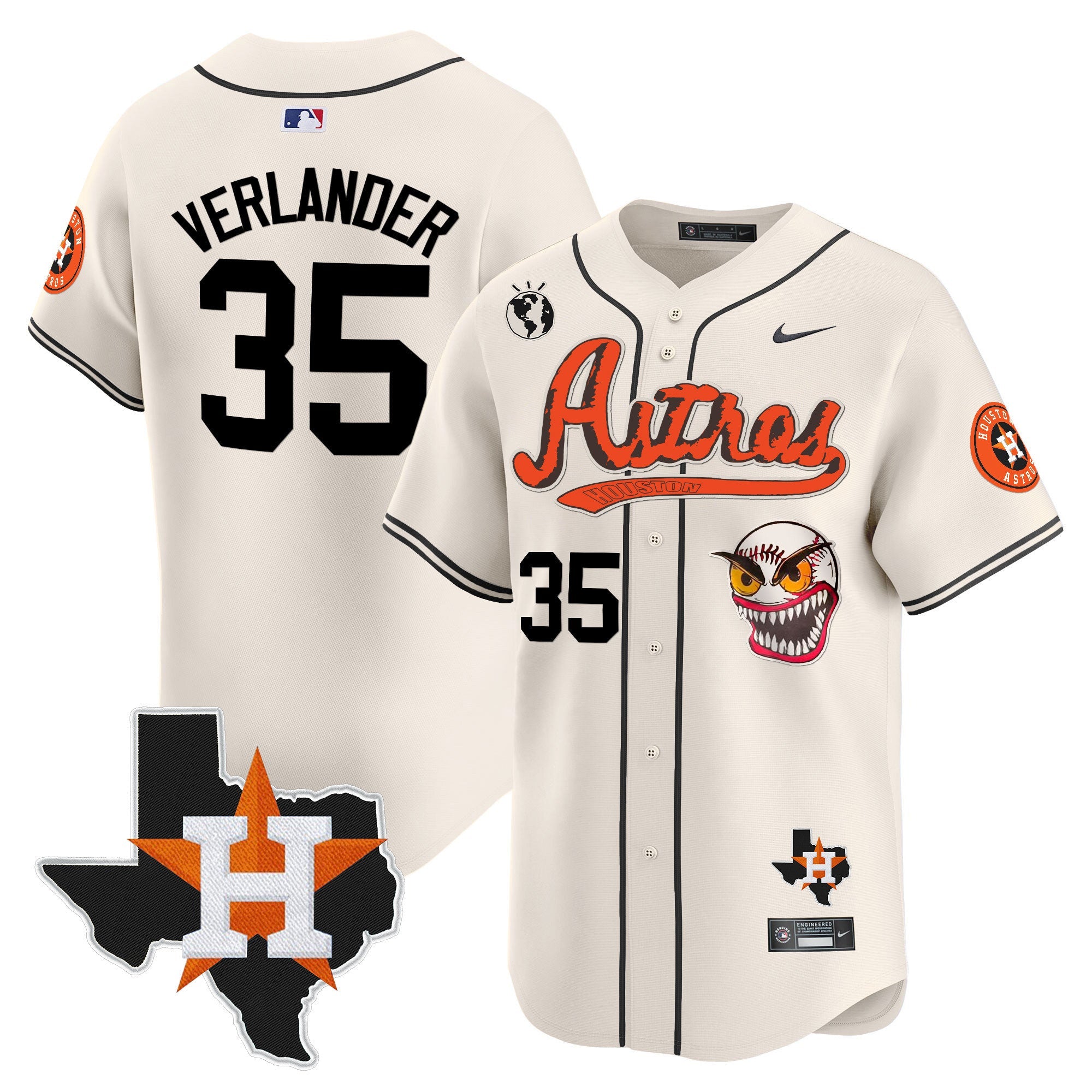 Men’s Houston Cactus Jack Style Vapor Premier Limited Jersey V2 – Stitched