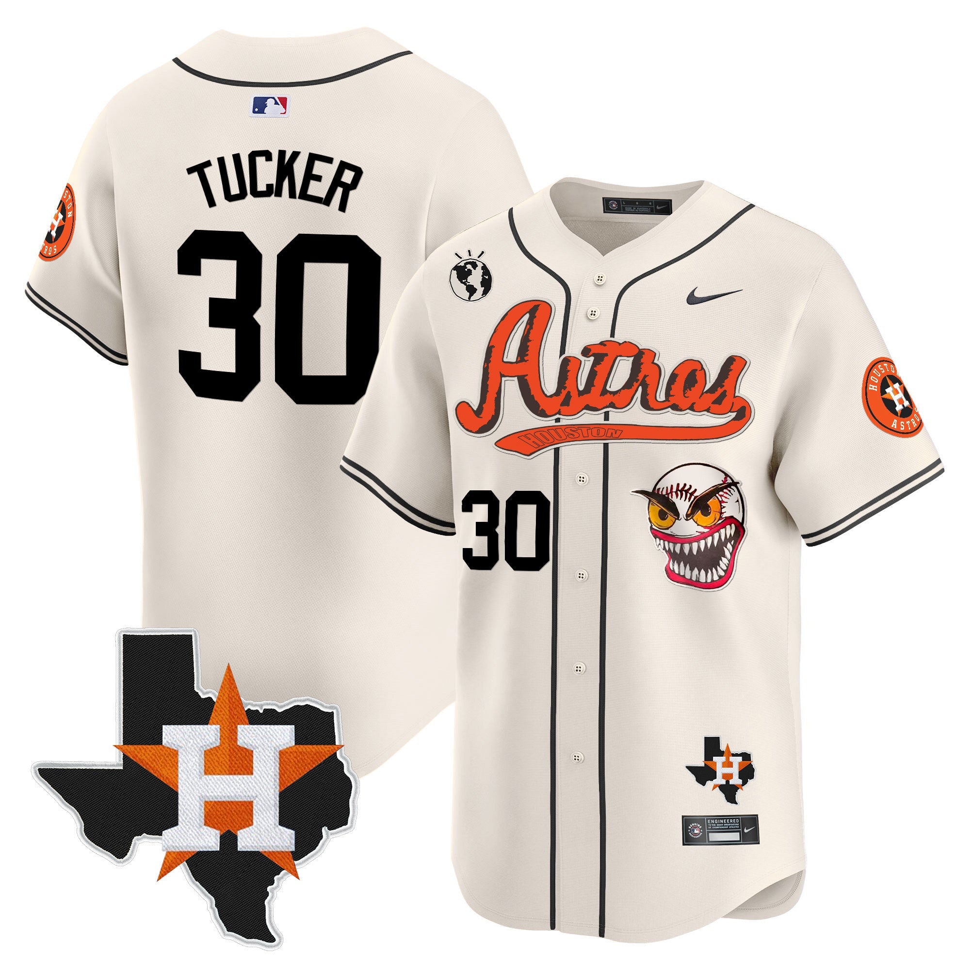Men’s Houston Cactus Jack Style Vapor Premier Limited Jersey V2 – Stitched