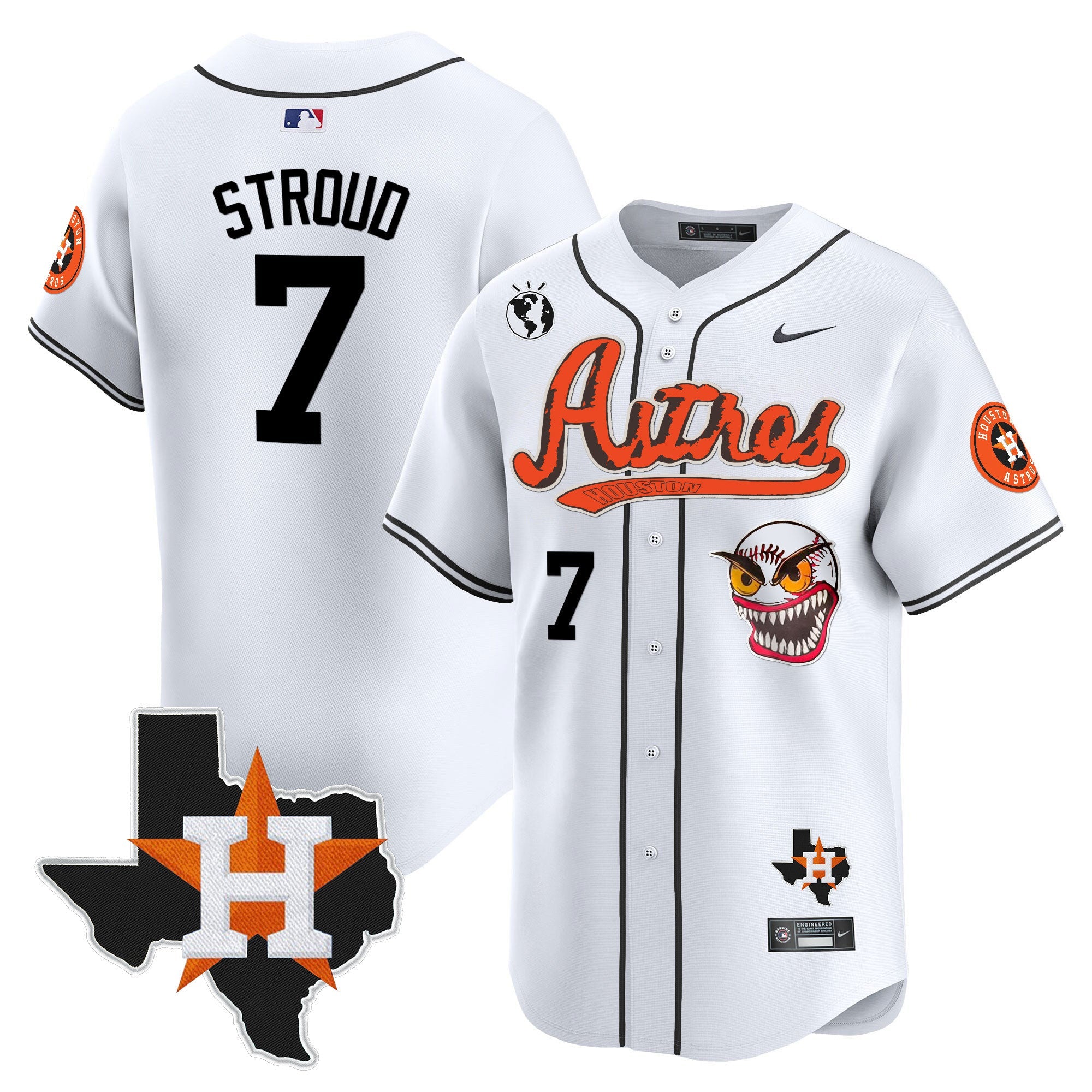 Men’s Houston Cactus Jack Style Vapor Premier Limited Jersey V2 – Stitched