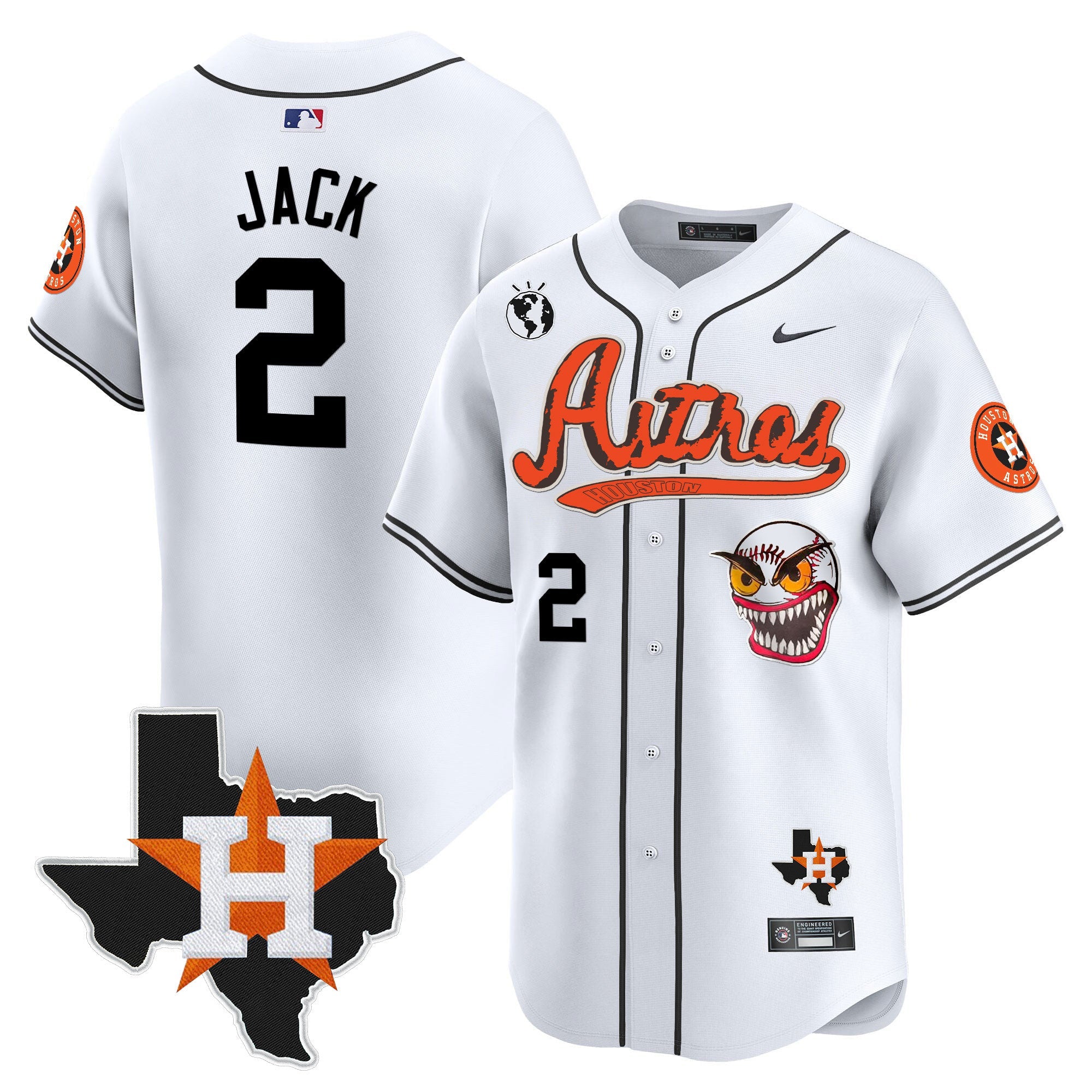 Men’s Houston Cactus Jack Style Vapor Premier Limited Jersey V2 – Stitched