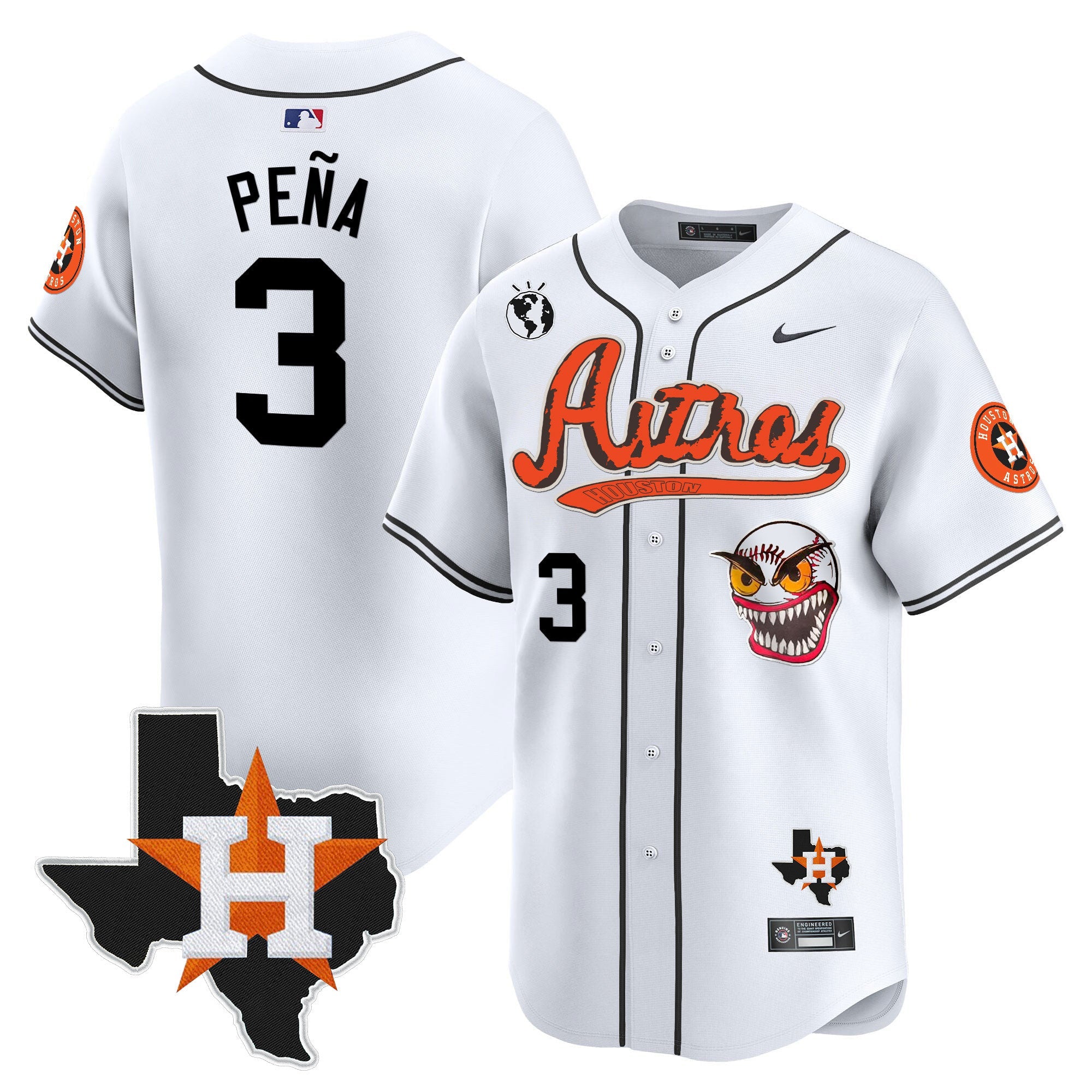 Men’s Houston Cactus Jack Style Vapor Premier Limited Jersey V2 – Stitched