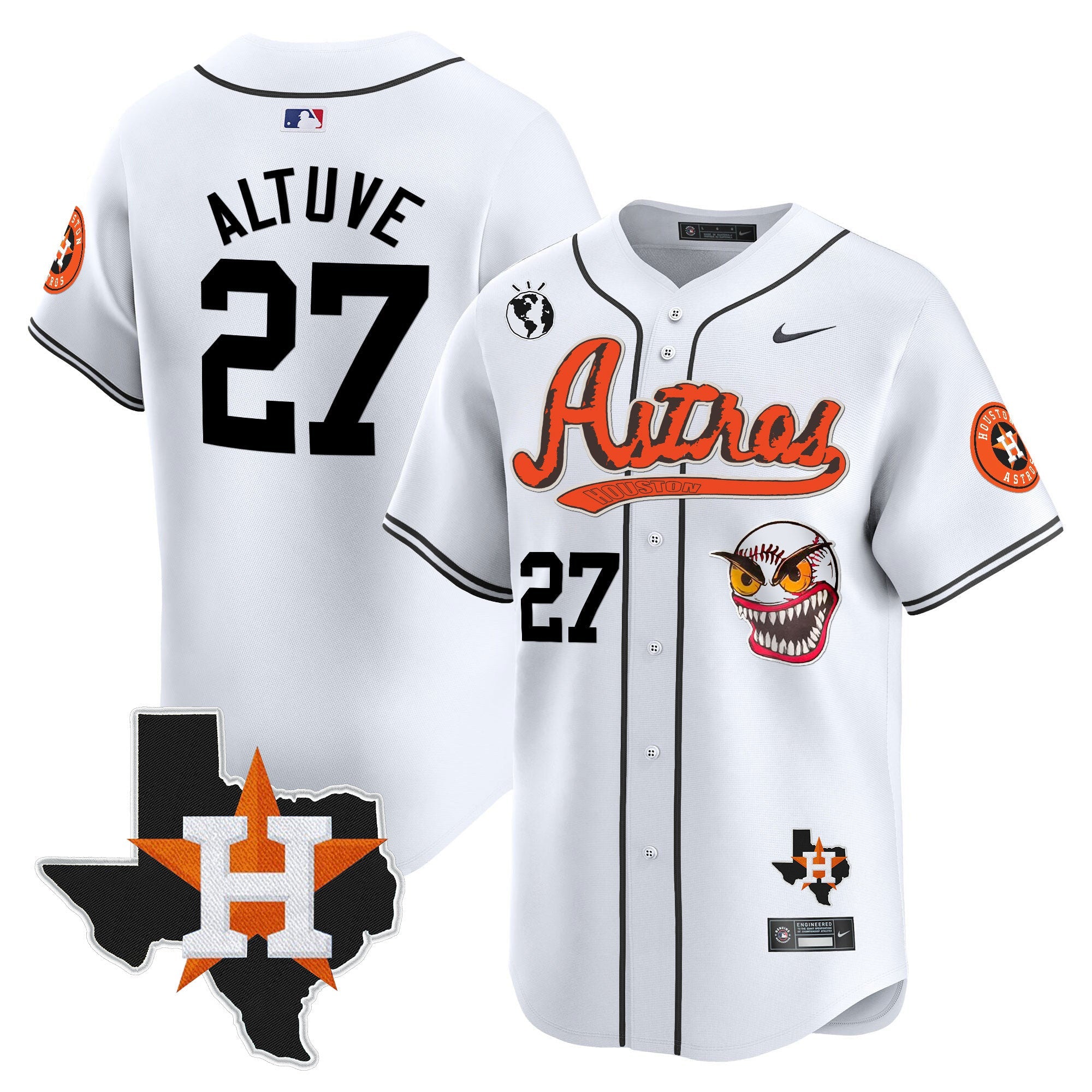 Men’s Houston Cactus Jack Style Vapor Premier Limited Jersey V2 – Stitched