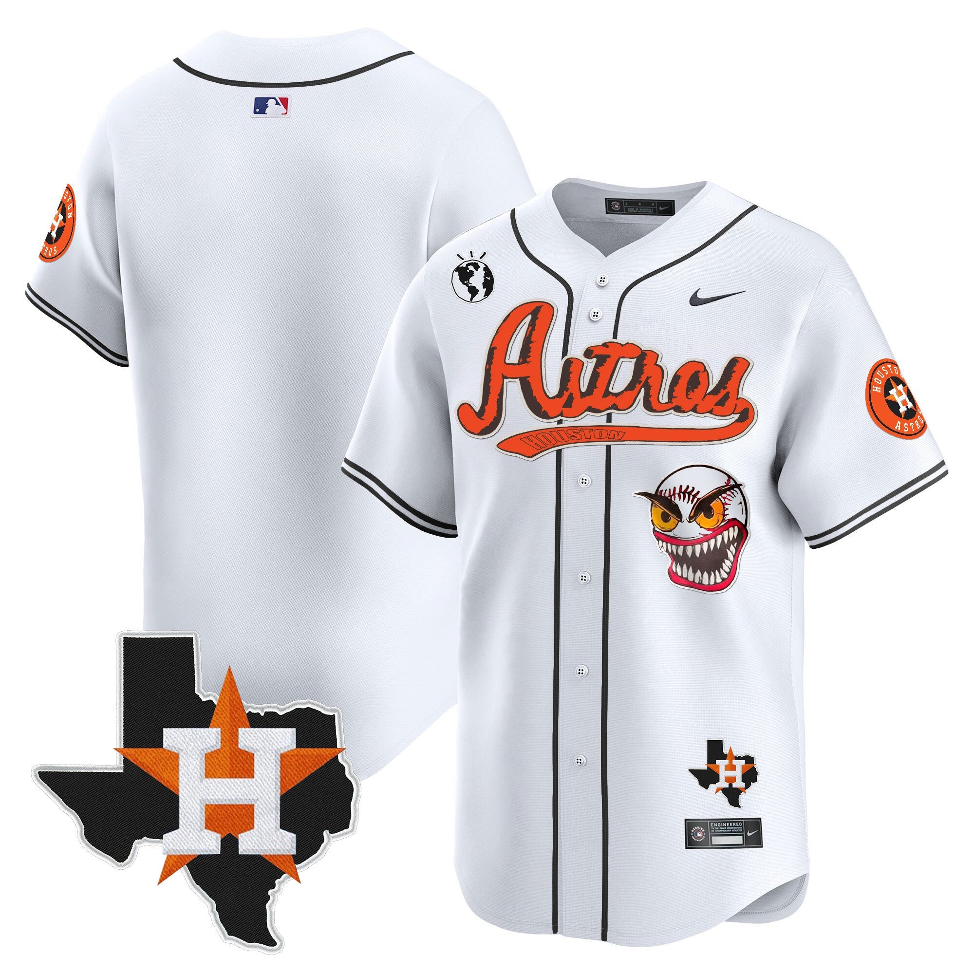 Men’s Houston Cactus Jack Style Vapor Premier Limited Jersey V2 – Stitched