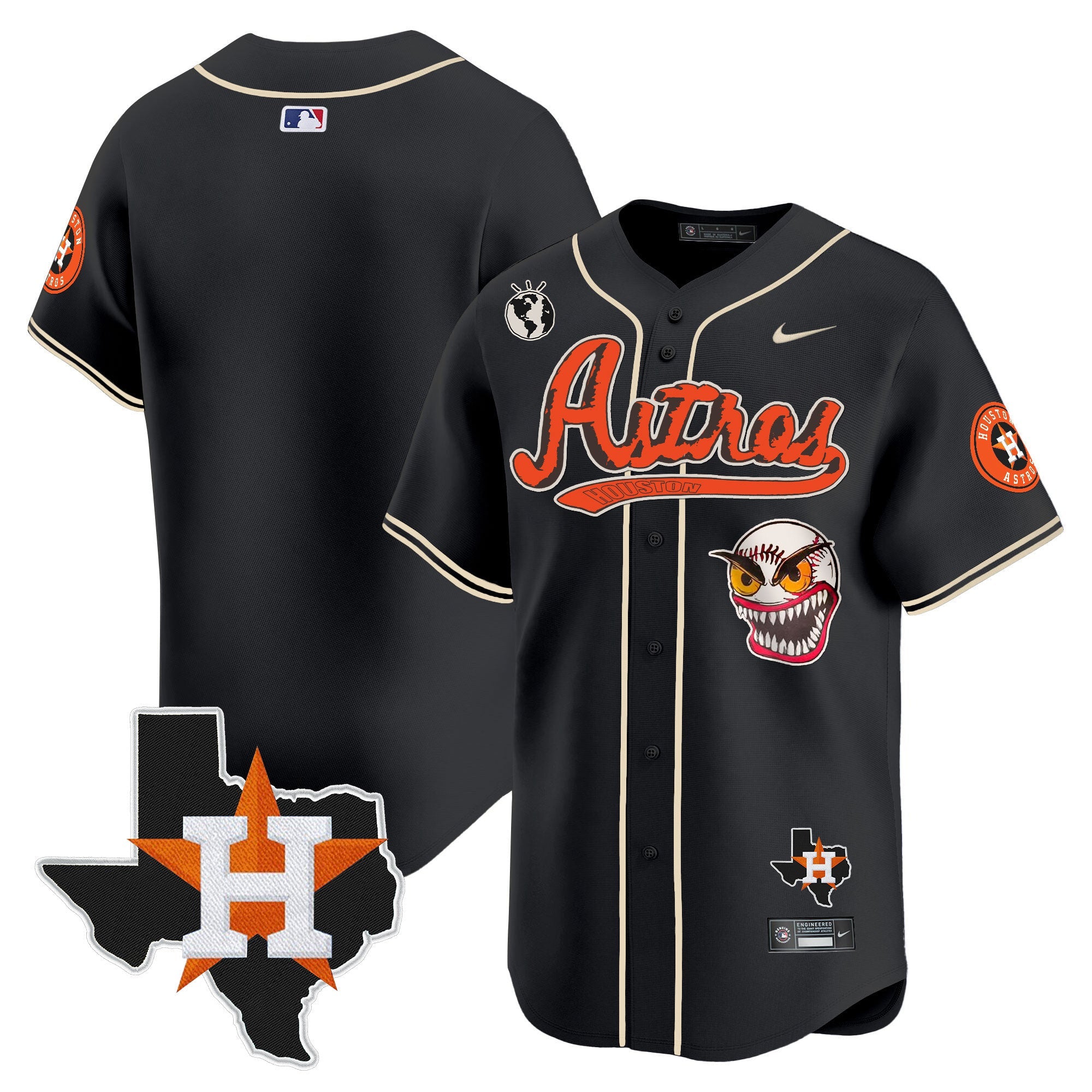 Men’s Houston Cactus Jack Style Vapor Premier Limited Jersey V2 – Stitched