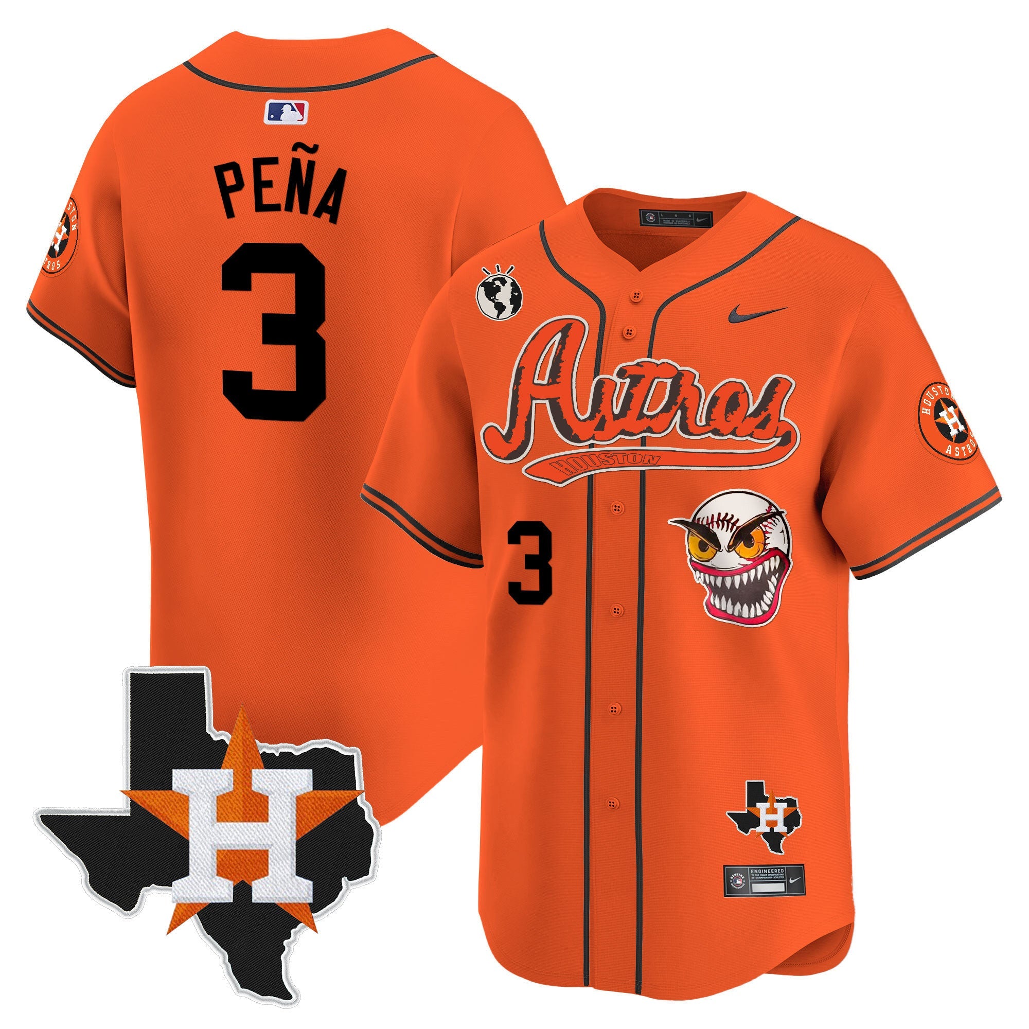 Men’s Houston Cactus Jack Style Vapor Premier Limited Jersey V2 – Stitched