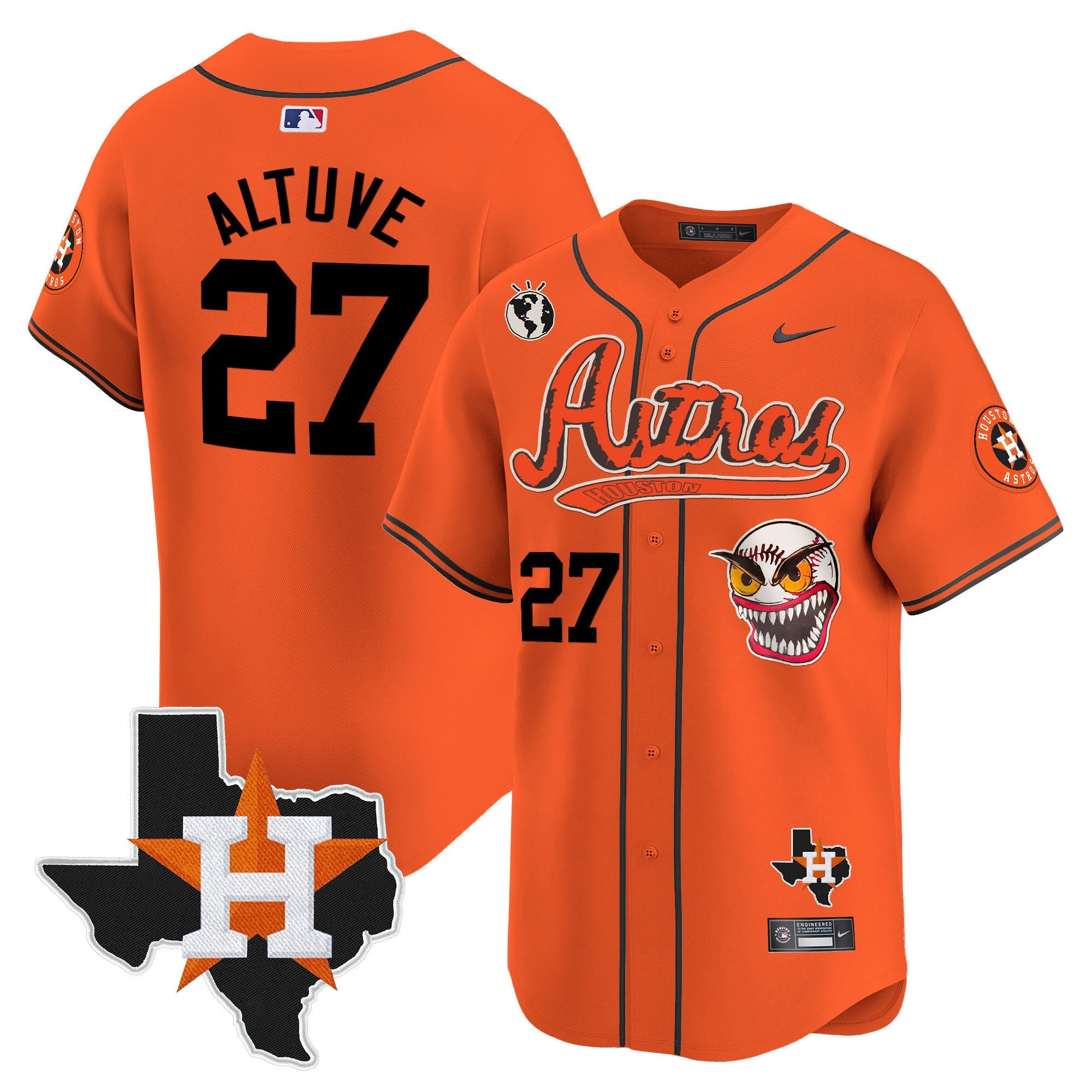 Men’s Houston Cactus Jack Style Vapor Premier Limited Jersey V2 – Stitched