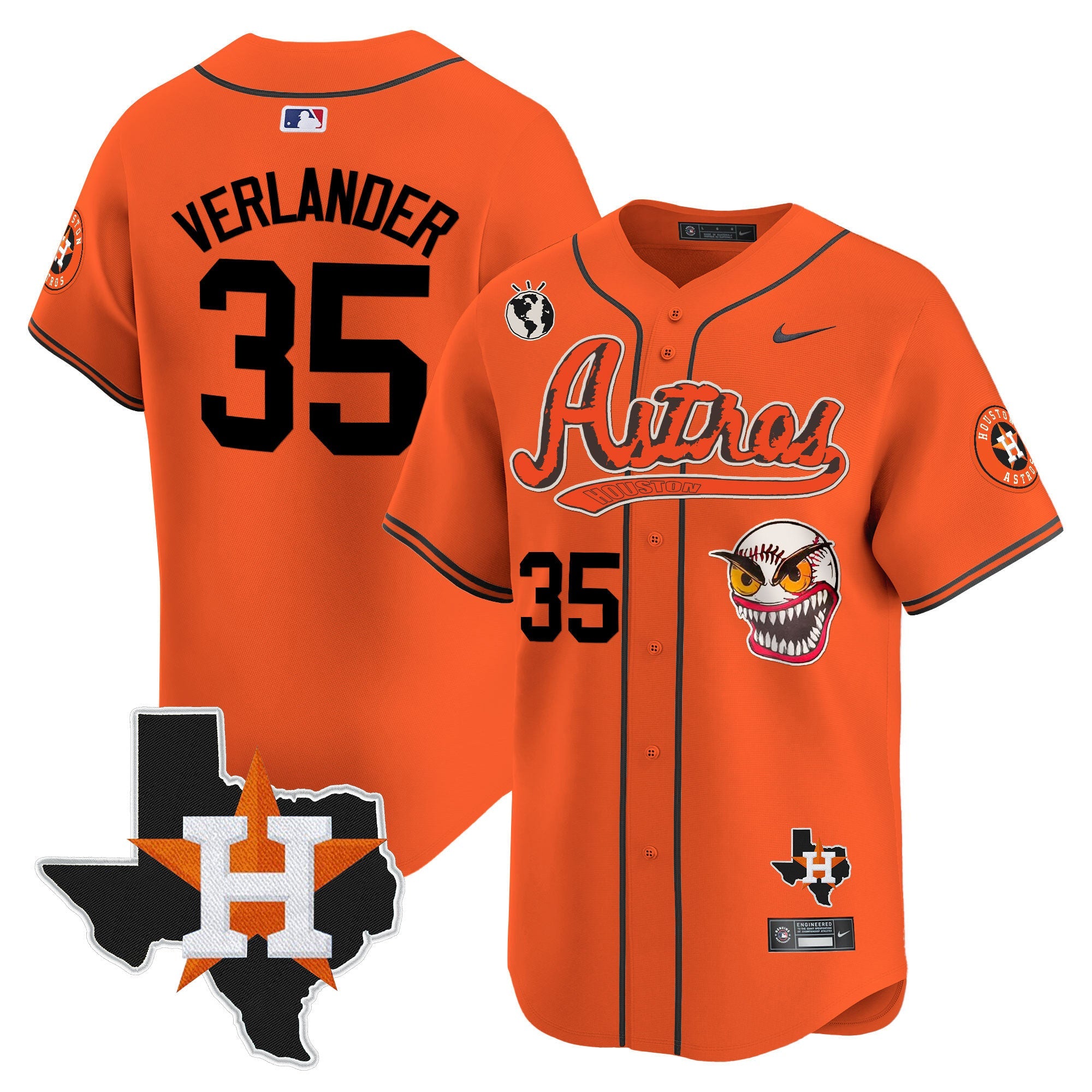 Men’s Houston Cactus Jack Style Vapor Premier Limited Jersey V2 – Stitched