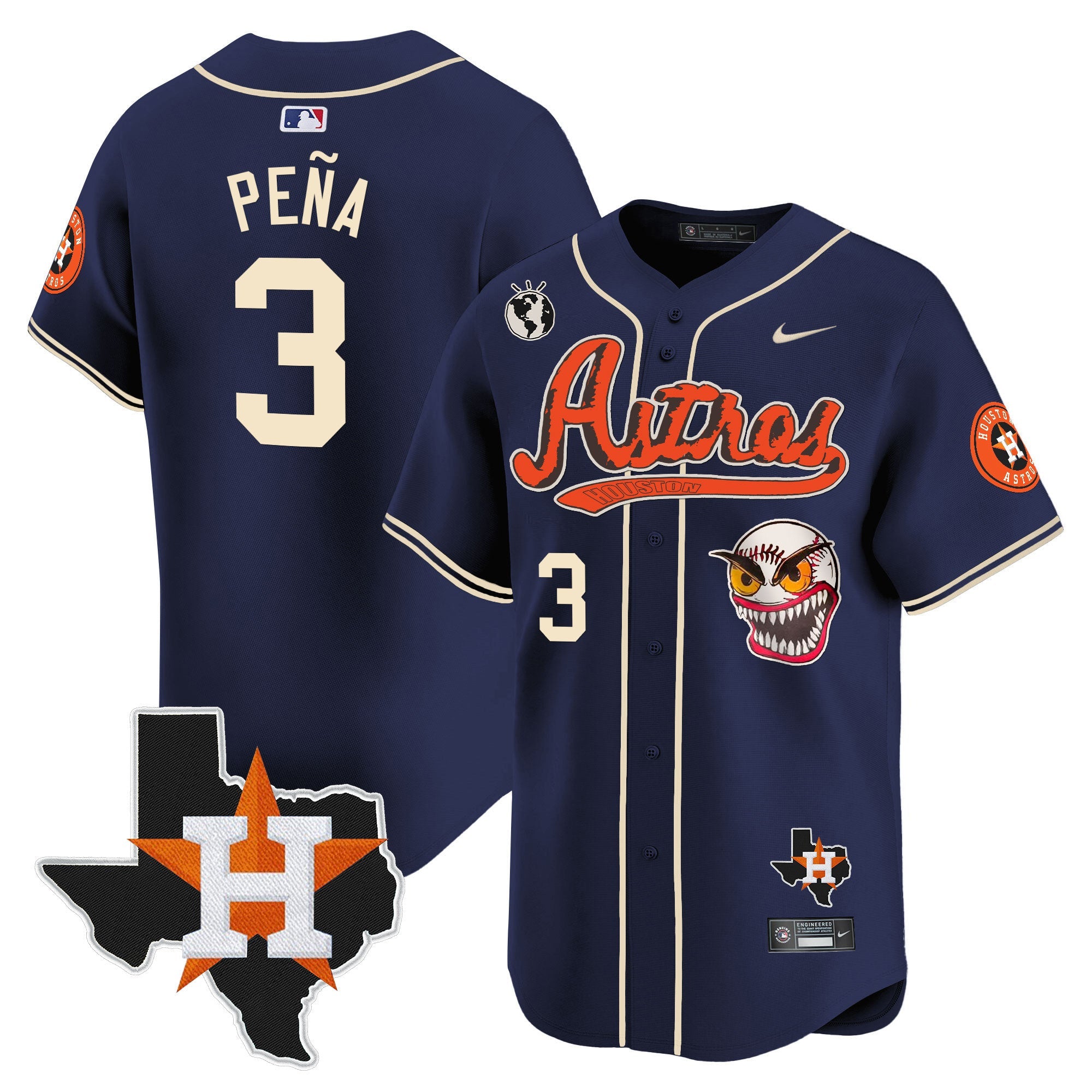 Men’s Houston Cactus Jack Style Vapor Premier Limited Jersey V2 – Stitched