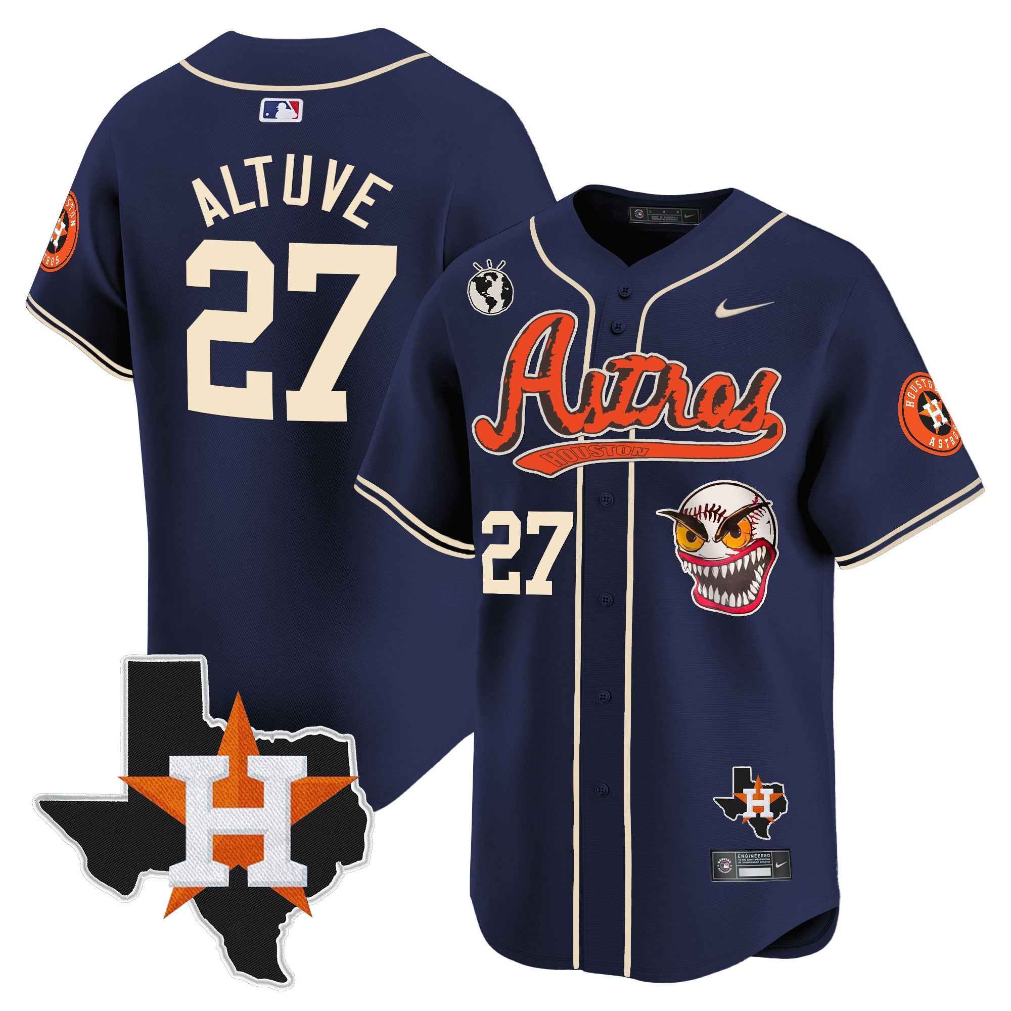 Men’s Houston Cactus Jack Style Vapor Premier Limited Jersey V2 – Stitched