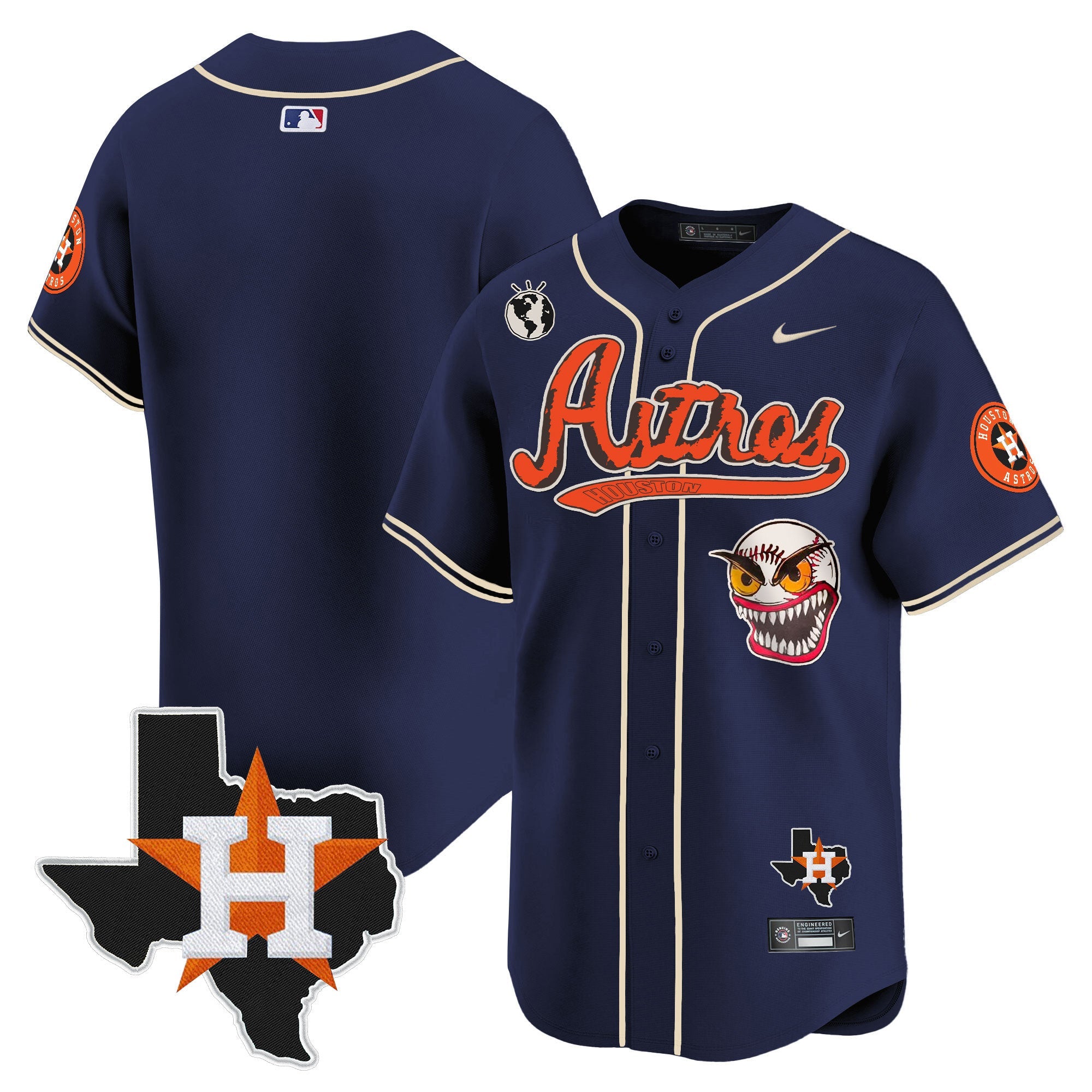 Men’s Houston Cactus Jack Style Vapor Premier Limited Jersey V2 – Stitched