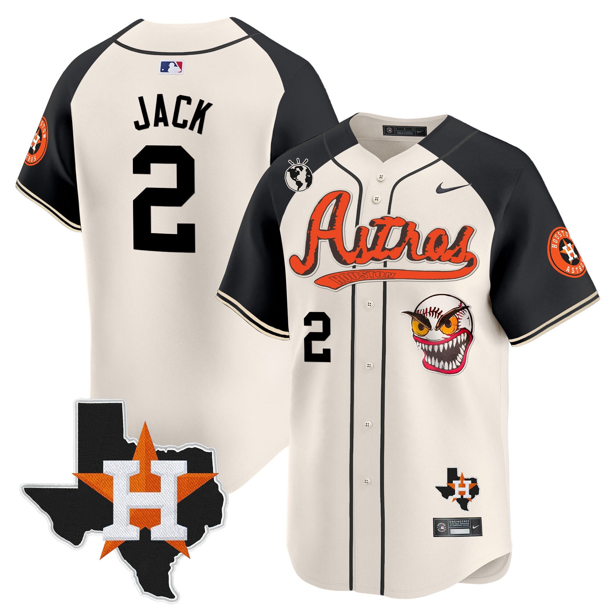 Men’s Houston Cactus Jack Style Vapor Premier Limited Jersey V2 – Stitched